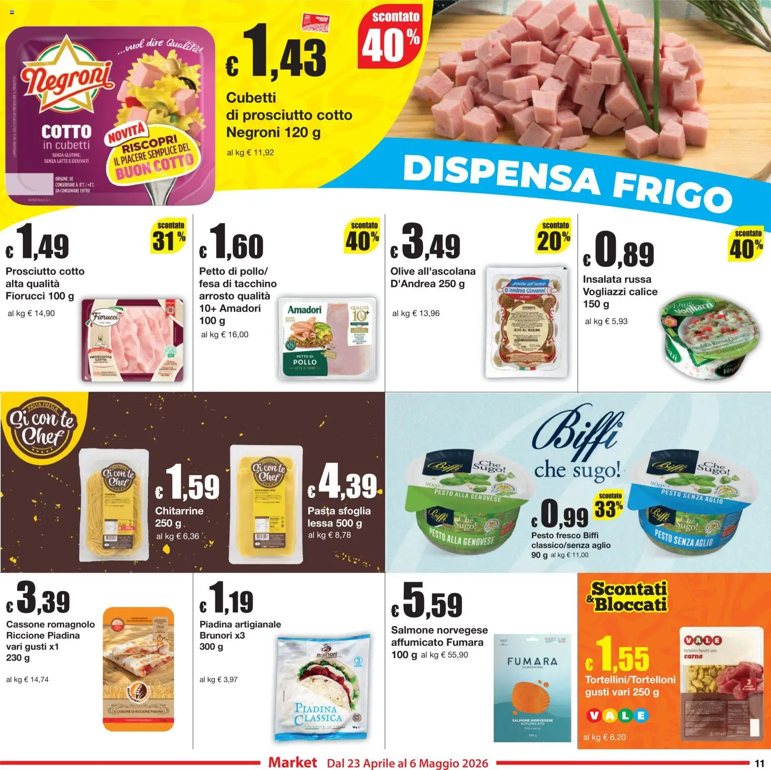 Volantino Sì con Te del 23.04.2026 | Pagina: 11 | Prodotti: Latte, Prosciutto, Aglio, Pasta