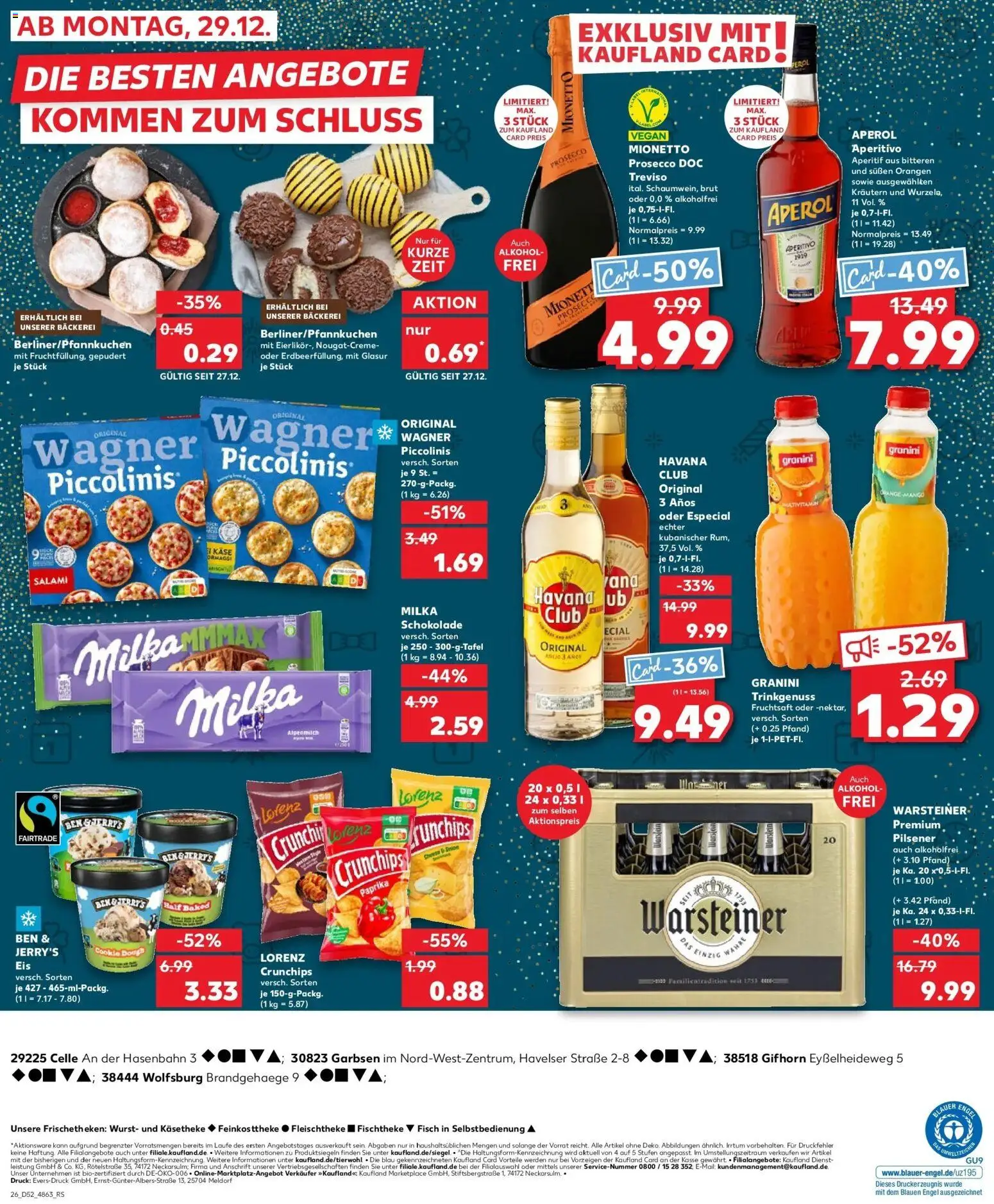 Kaufland prospekt Celle	 – gültig ab 27.12.2025 | Seite: 26 | Produkte: Havana club, Milka, Aperol, Eis
