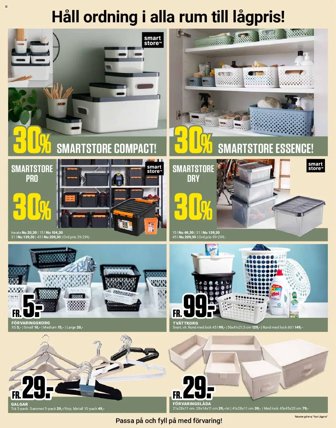 ÖoB reklamblad aktuell från 08.09.2025 | Sida: 9 | Produkter: Tvättkorg, Galler, Häll