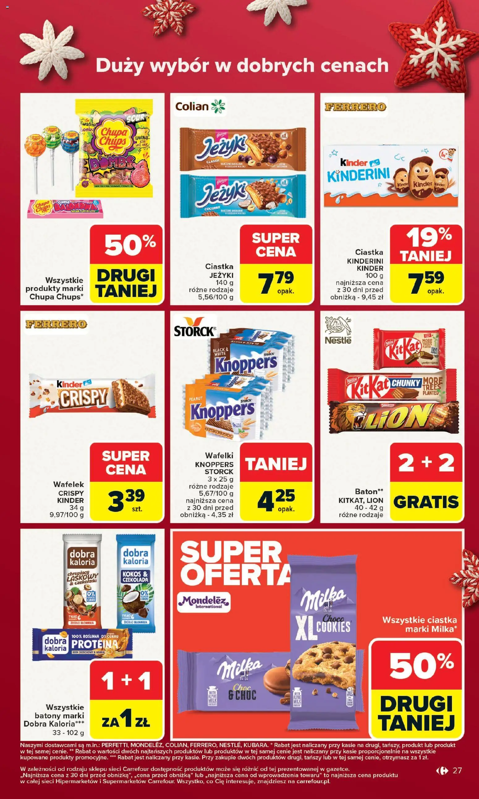 Carrefour Gazetka od 15.12.2025 | Strona: 31 | Produkty: Knoppers, Milka, Baton, Ciastka