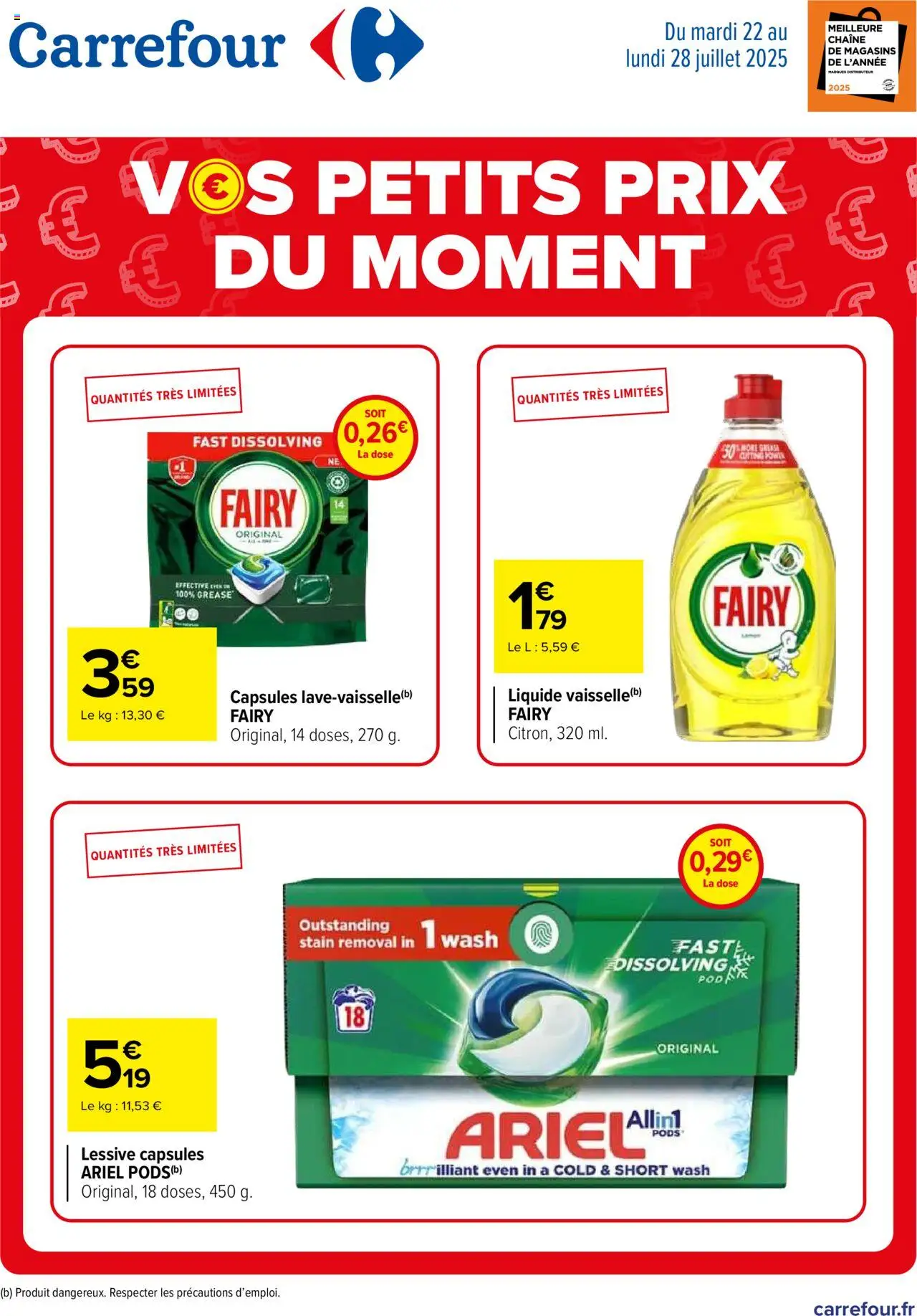  | Page: 1 | Produits: Ariel, Fairy, Lessive