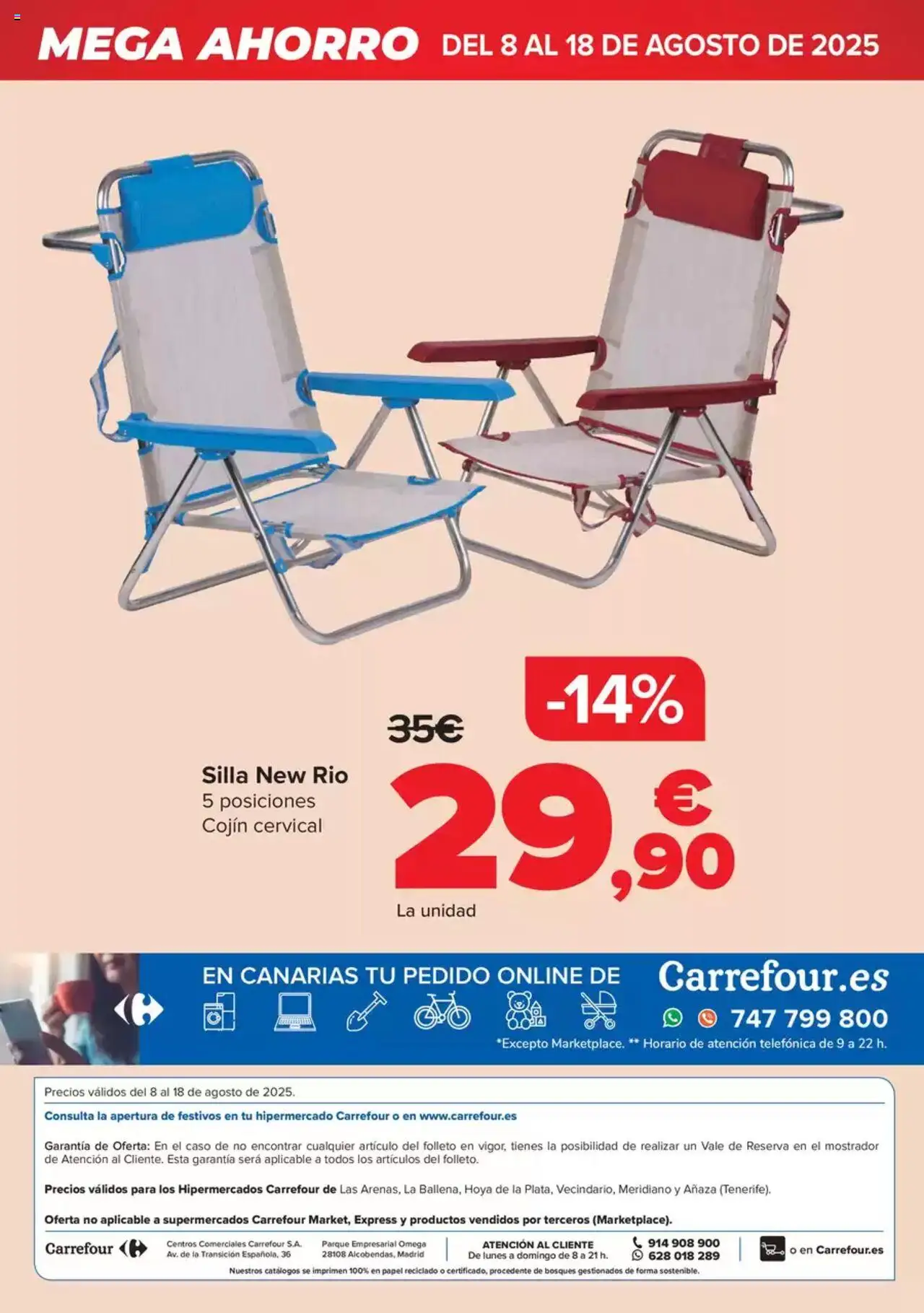 Carrefour Mega Ahorro │ válido desde el 08.08.2025 | Página: 7 | Productos: Cojín, Silla