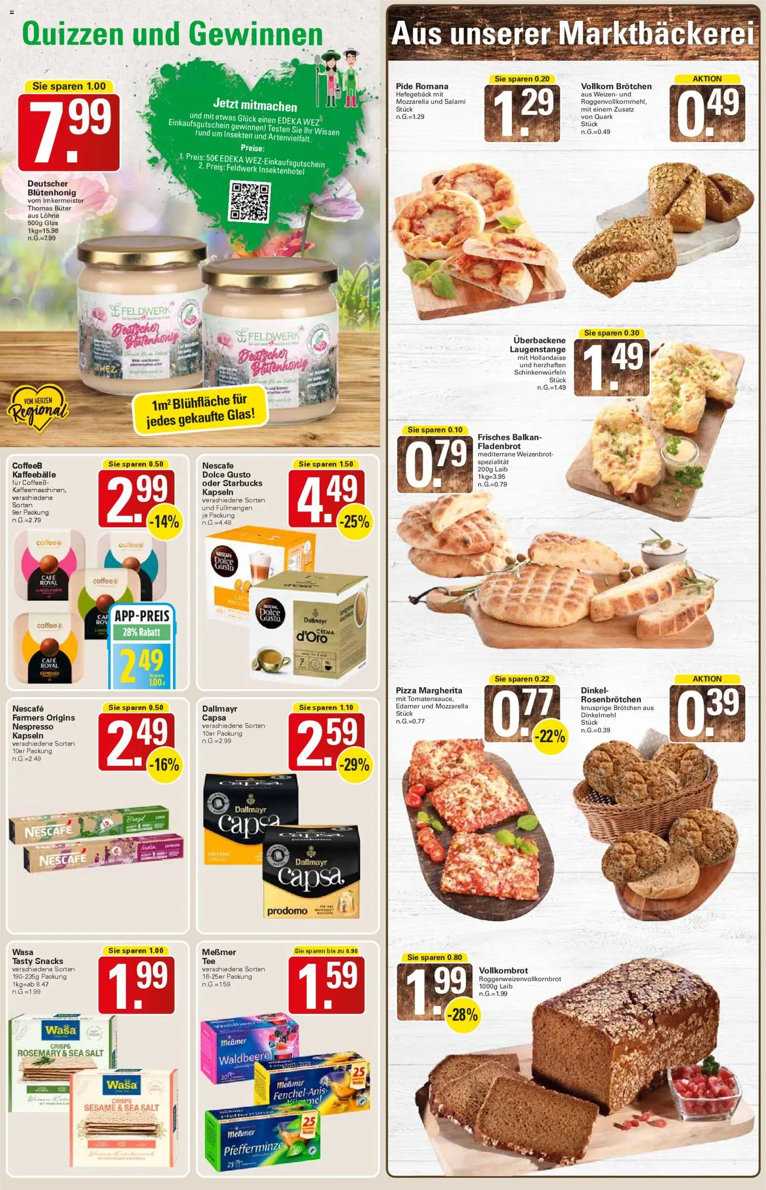 WEZ Prospekt 	 – gültig ab 02.03.2026 | Seite: 7 | Produkte: Mozzarella, Vollkornbrot, Pizza, Dallmayr capsa