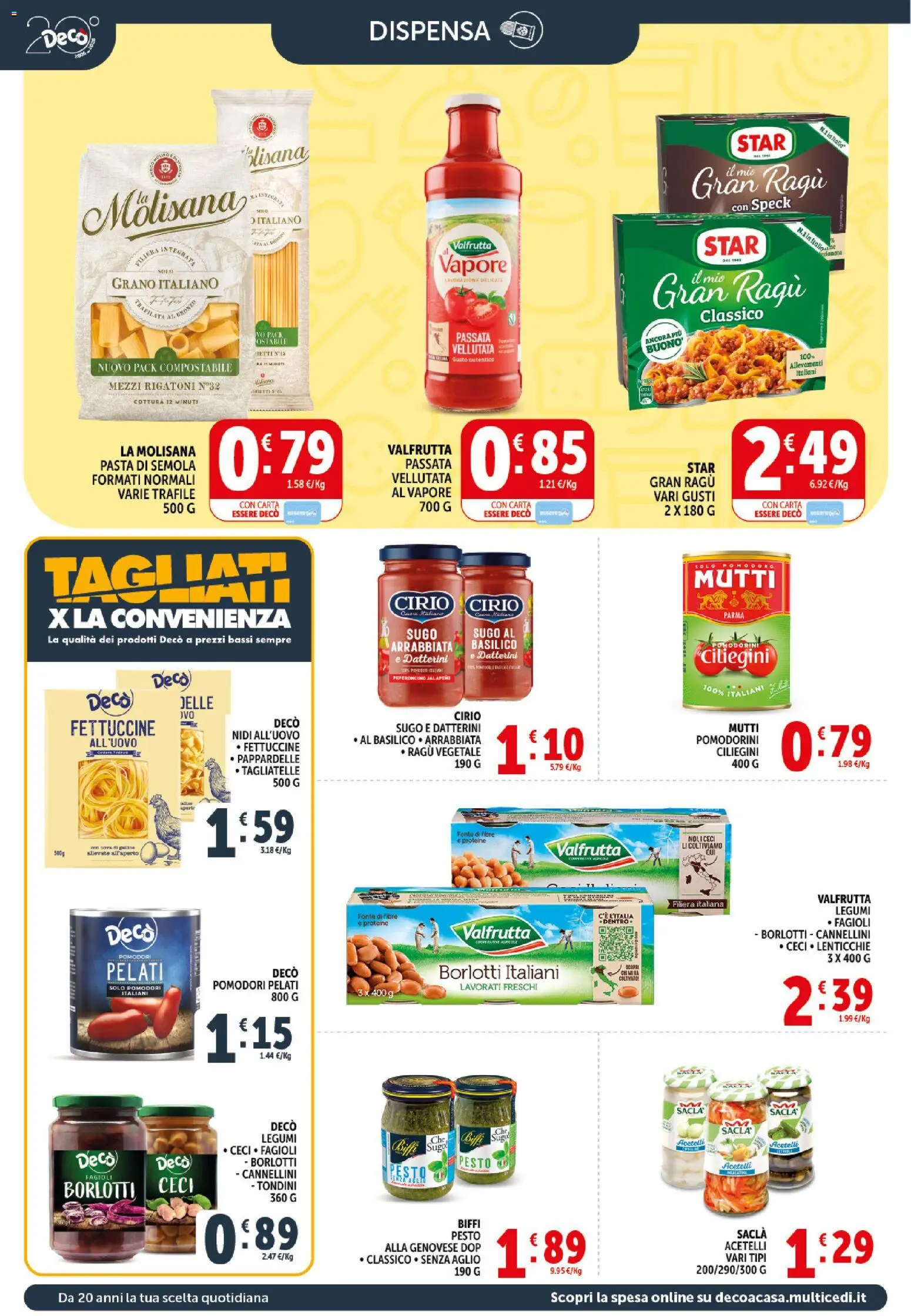 Volantino Decò del 21.04.2026 | Pagina: 12 | Prodotti: Tagliatelle, Ceci, Peperoncino, Basilico