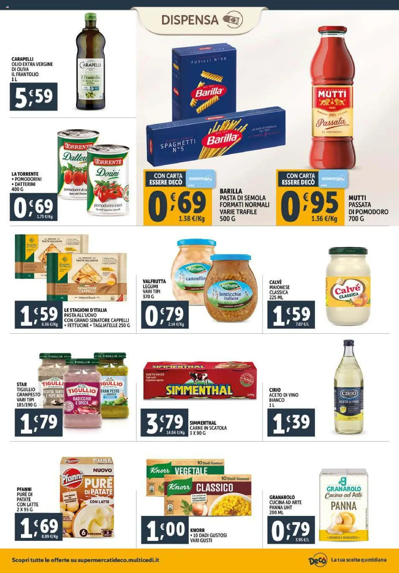 Volantino Decò del 23.09.2025 | Pagina: 12 | Prodotti: Panna, Patate, Lenticchie, Mutti