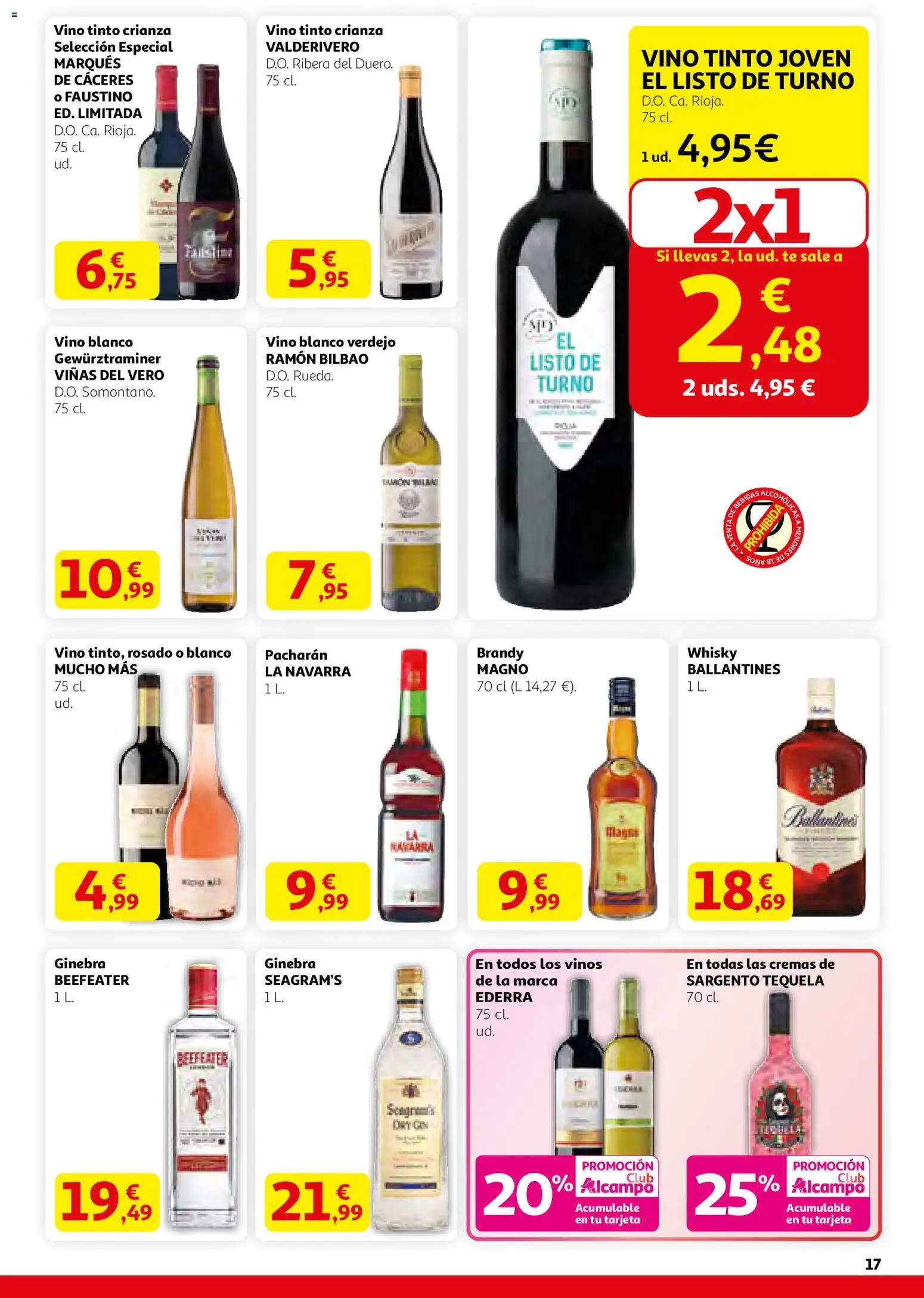 Alcampo - HG Nacional  │ válido desde el 29.01.2026 | Página: 17 | Productos: Ginebra, Té, Whisky, Μαύρο πιπέρι