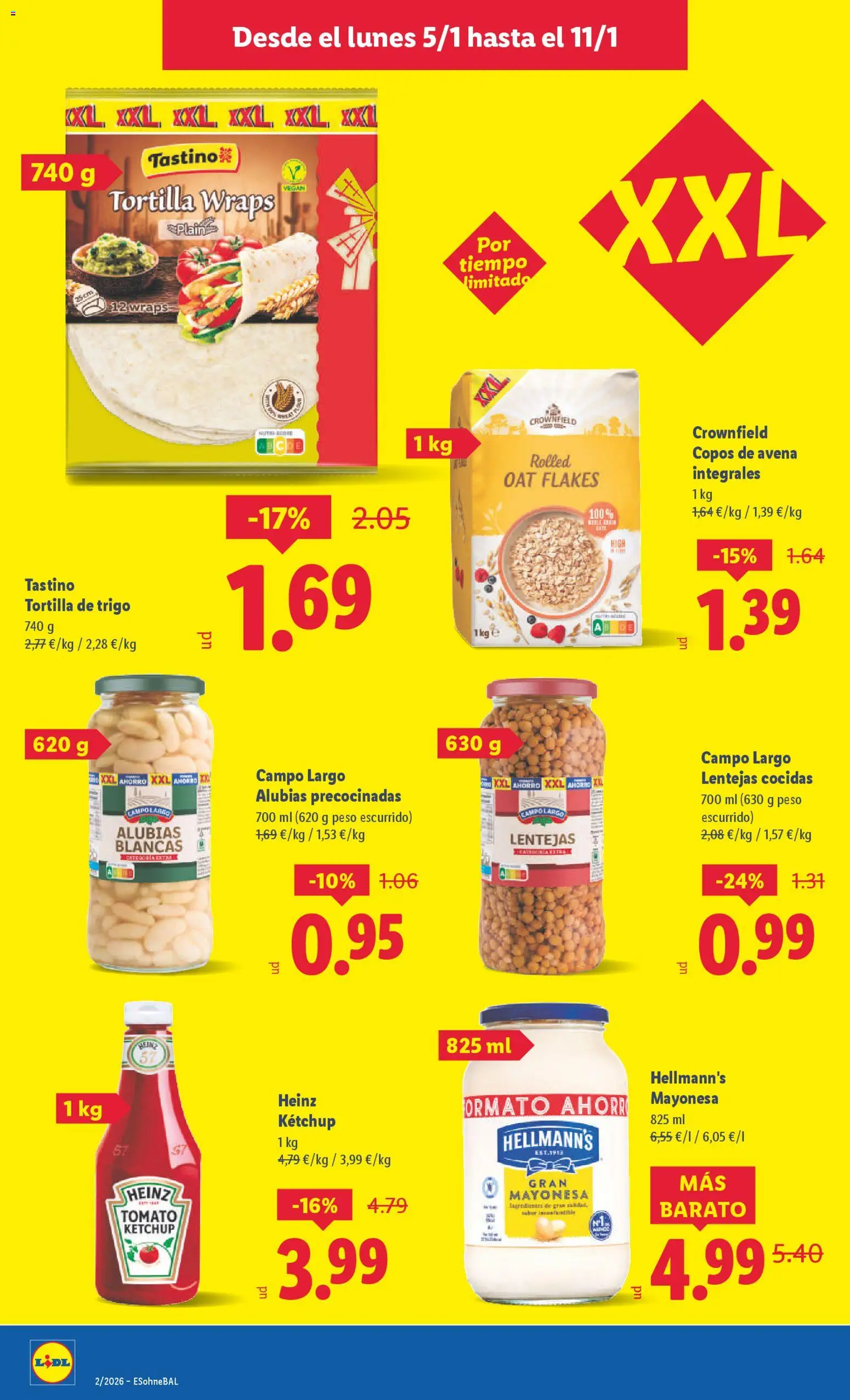 Lidl folleto │ válido desde el 05.01.2026 | Página: 12 | Productos: Copos, Οθόνη προβολής, Peso