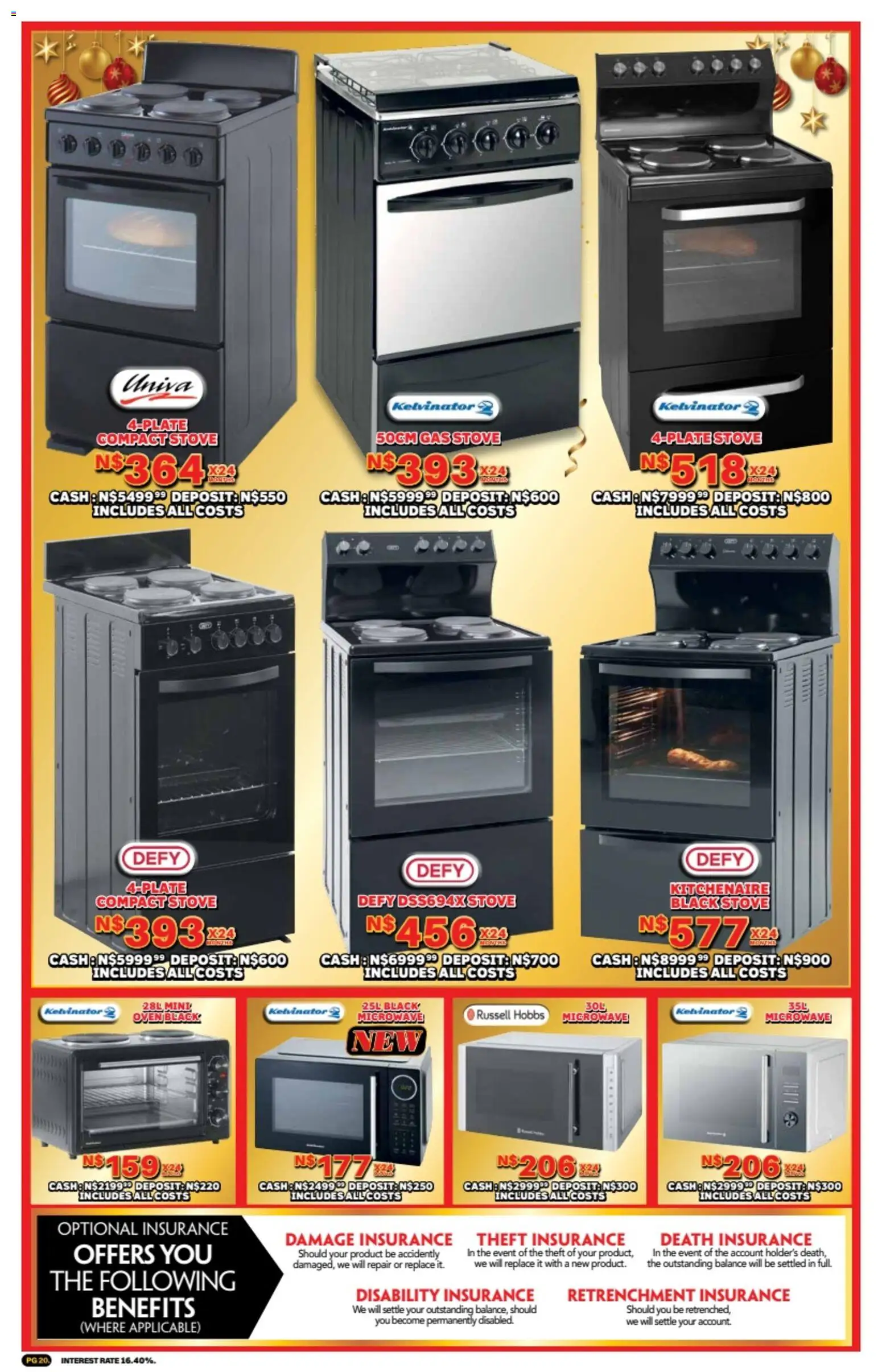 New Lewis Stores catalogue – valid from 10.11.2025 | Page: 20 | Products: Oven, Stove, Microwave, Gas stove
