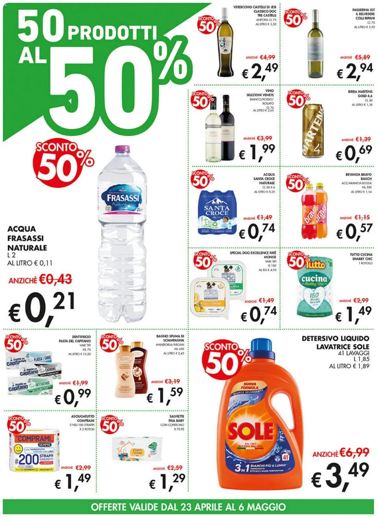 Volantino Coal del 23.04.2026 | Pagina: 4 | Prodotti: Acqua, Vino, Pasta, Lavatrice