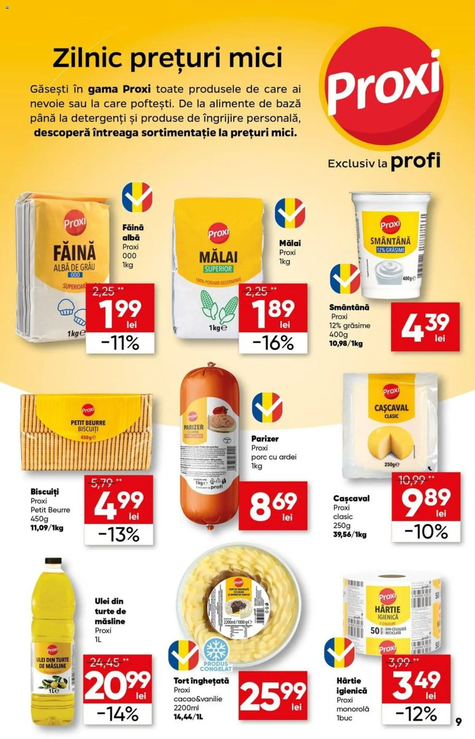 Noul catalog Profi – valabil de la 15.04.2026 | Pagină: 9 | Produse: Măsline, Ardei, Ulei, Biscuiți