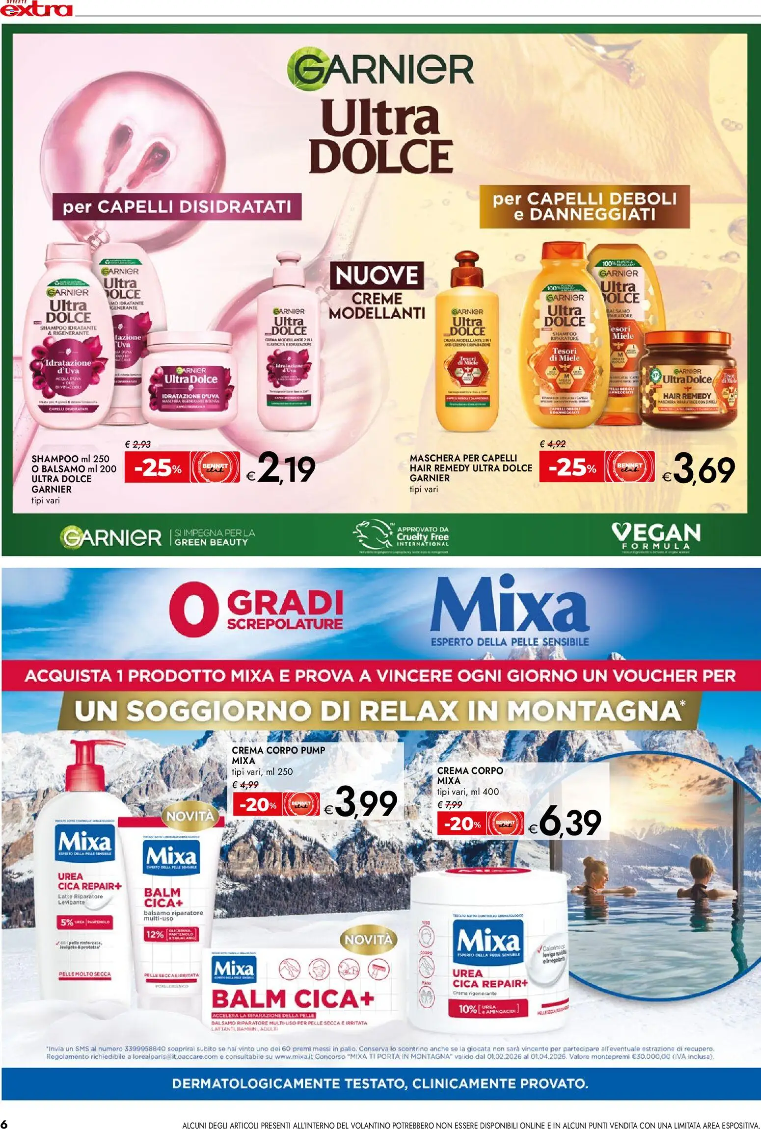 Volantino bennet del 12.02.2026 | Pagina: 6 | Prodotti: Balsamo, Crema, Maschera, Miele