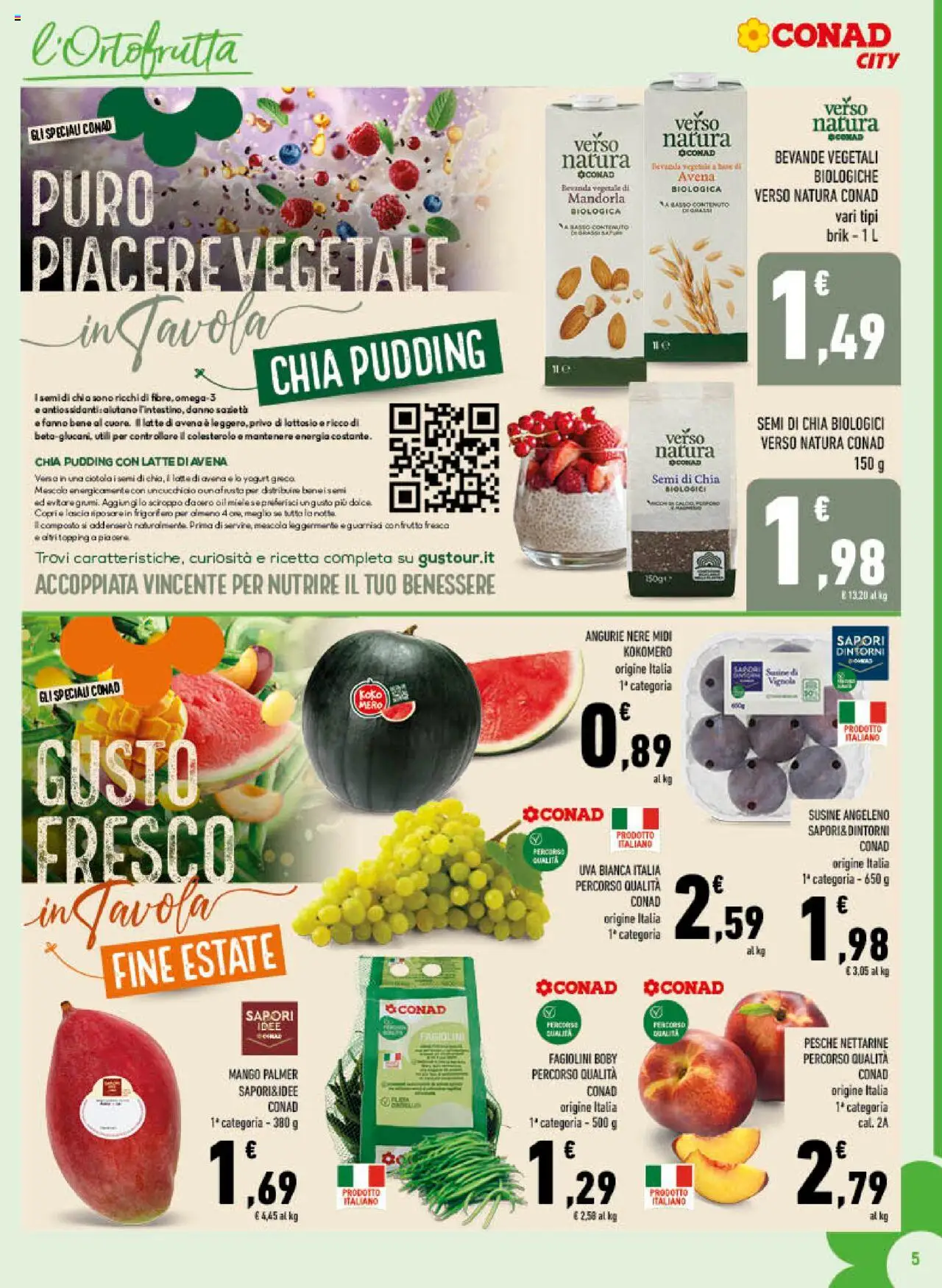 Volantino Conad del 10.09.2025 | Pagina: 5 | Prodotti: Yogurt greco, Yogurt, Frigorifero, Susine