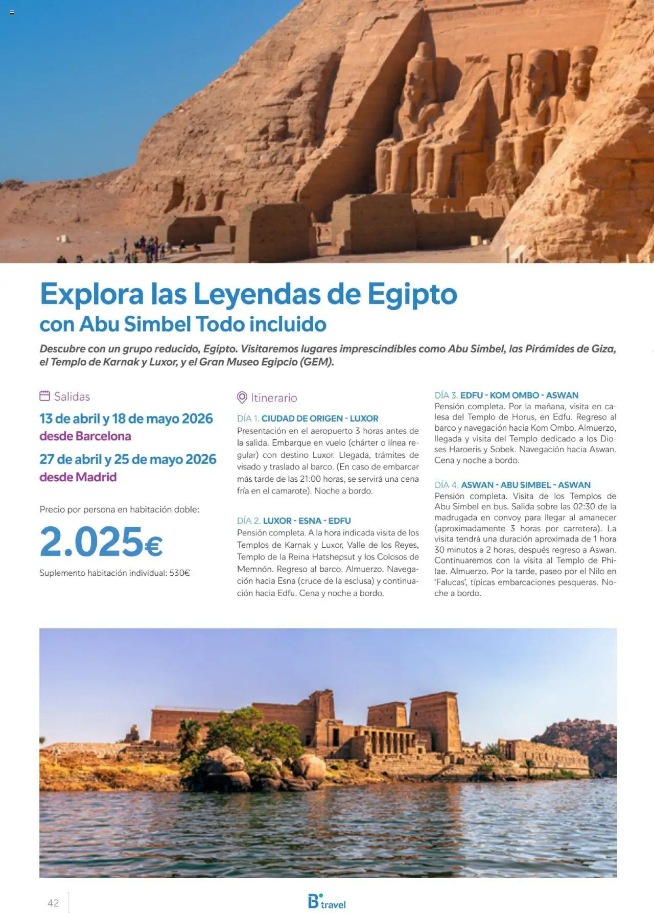 B the travel brand Viajeros Expertos Internacional 2026 │ válido desde el 03.10.2025 | Página: 42 | Productos: Navegación