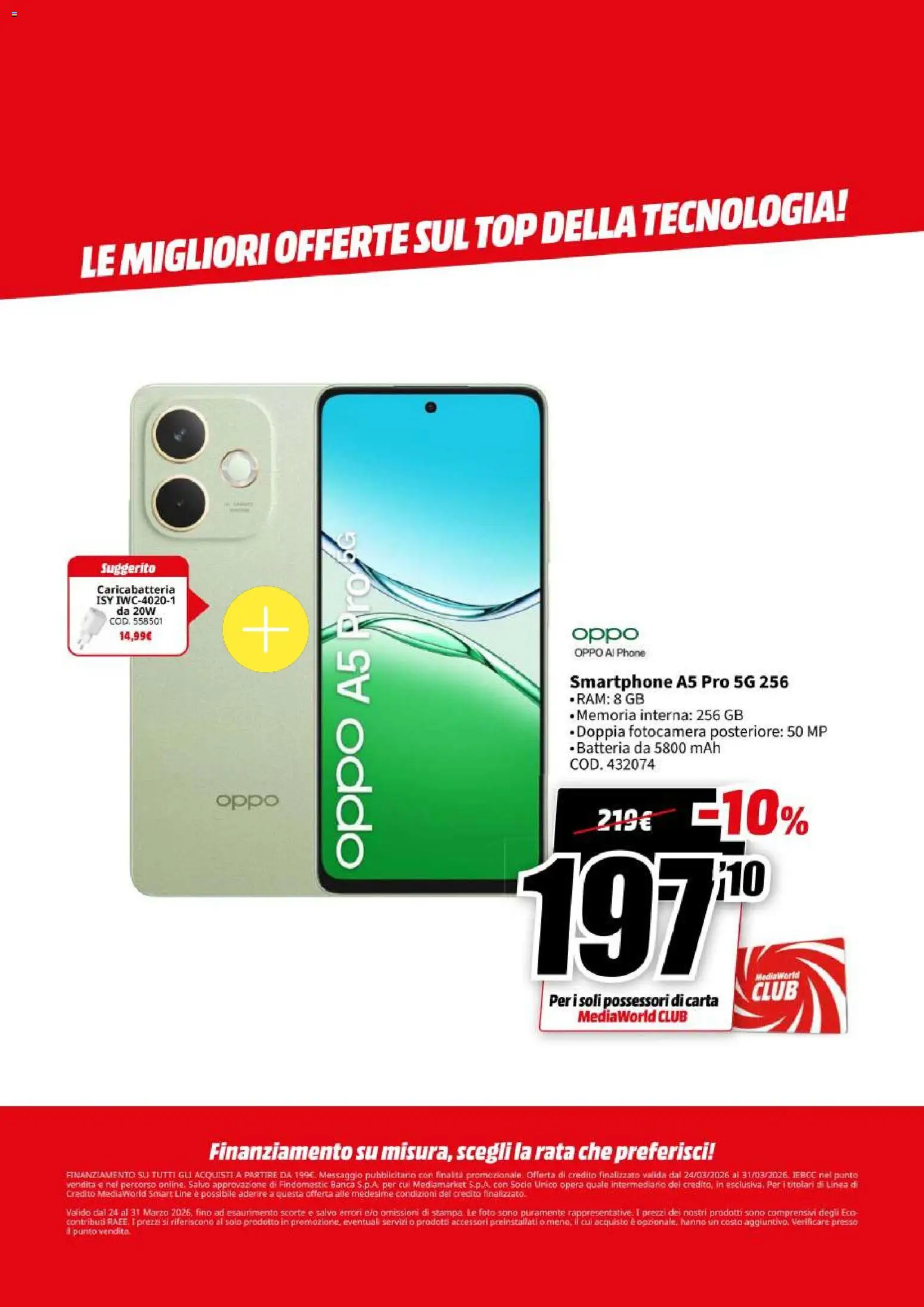 Volantino Media World del 24.03.2026 | Pagina: 37 | Prodotti: Top, Smartphone, Fotocamera, Stampa