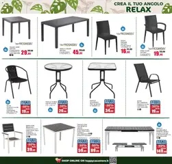 Anteprima del volantino Happy Casa volantino valido a partire dal 25.03.2026 | Pagina: 19 | Prodotti: Braccioli, Top, Tavolo, Sedia