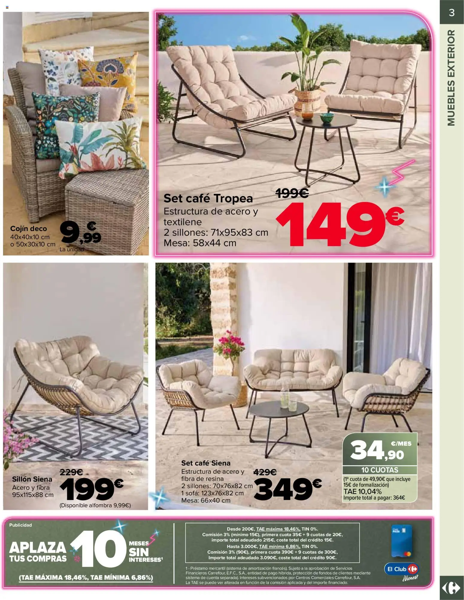 Carrefour Jardin │ válido desde el 14.04.2026 | Página: 3 | Productos: Café, Muebles, Sofá, Sillón