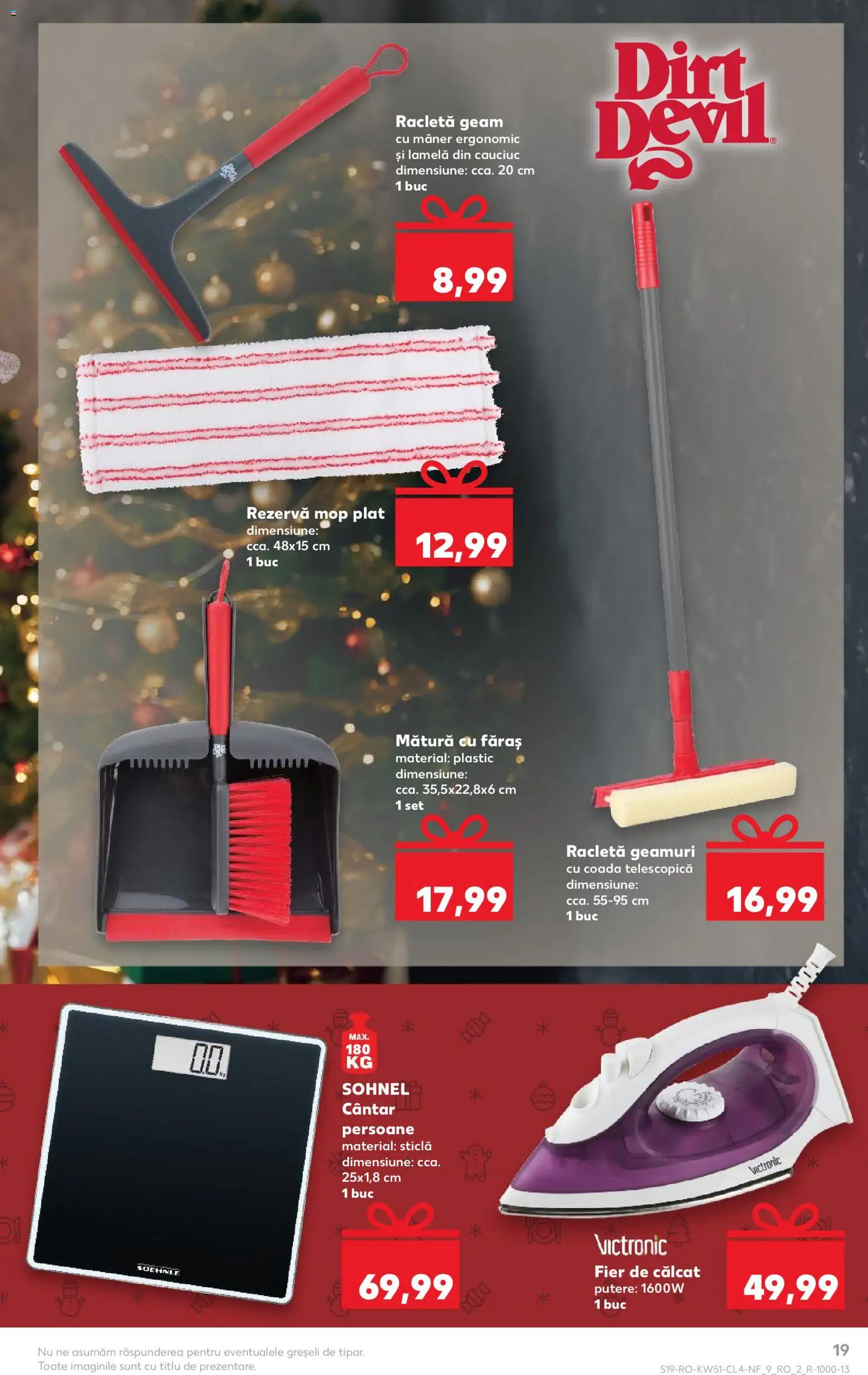 Noul catalog Kaufland – valabil de la 17.12.2025 | Pagină: 19 | Produse: Mop, Mătură, Cântar, Mâner