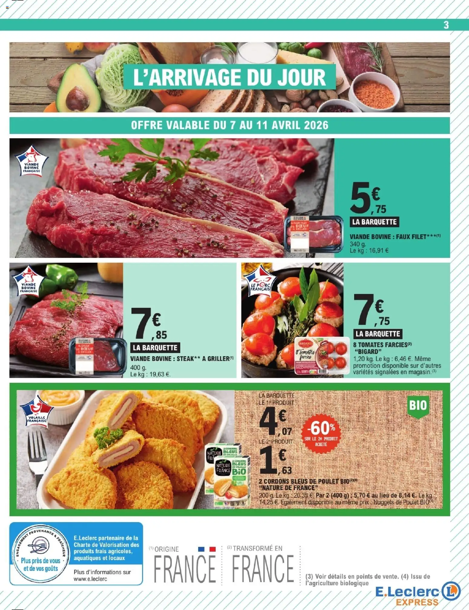 {H1} | Page: 3 | Produits: Volaille, Viande, Porc, Viande bovine