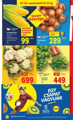 Lidl akciós ujság - amely érvényes a következő dátumtól: 24.07.2025 | Oldal: 32 | Termékek: Karfiol, Csemegekukorica, Vöröshagyma, Bazsalikom