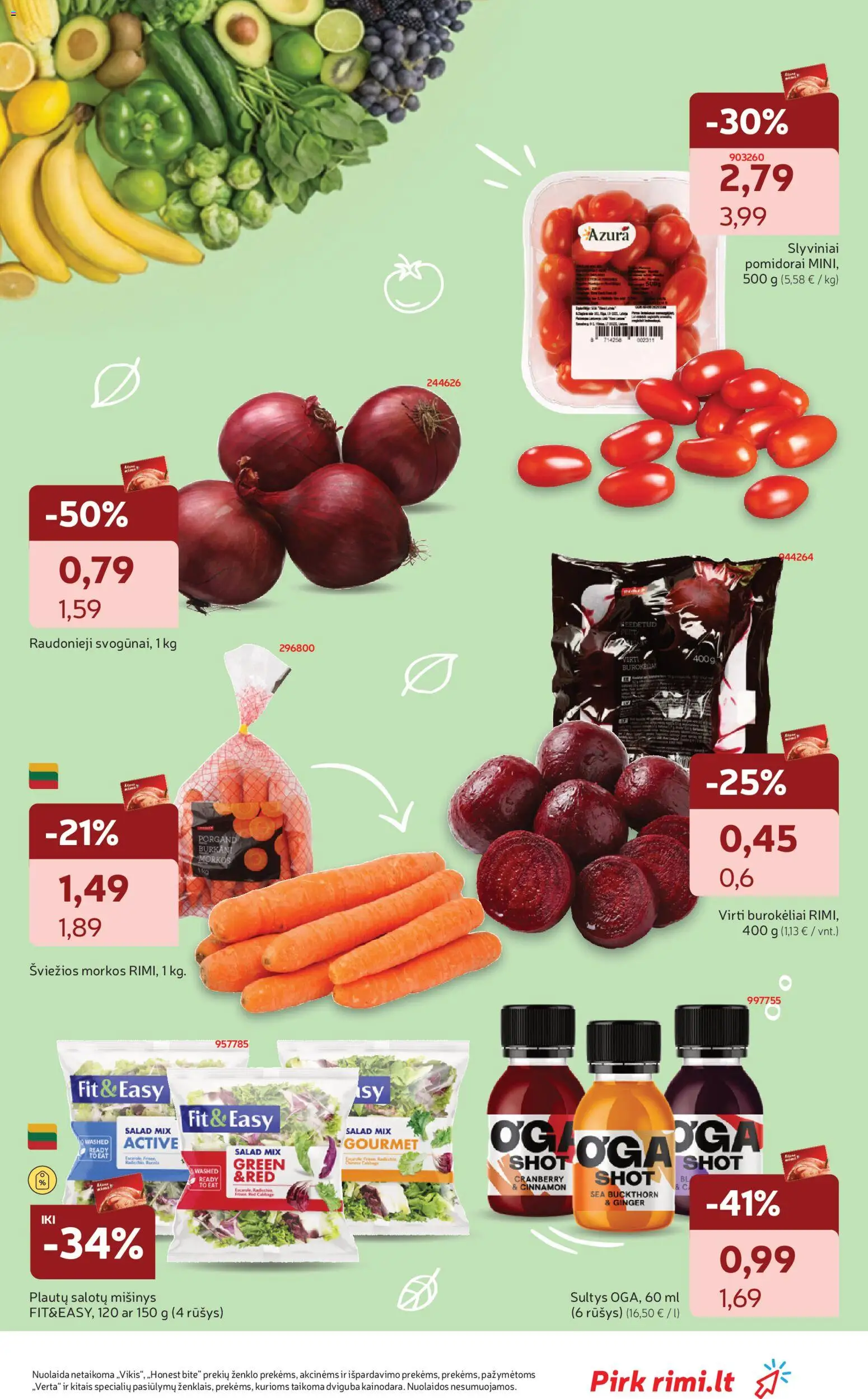 Rimi akcijos nuo 07.04.2026 | Puslapis: 9 | Prekių: Sultys, Pomidorai, Morkos