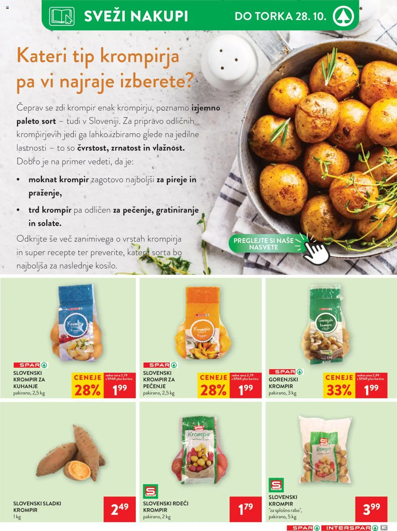 Novi Spar katalog ponudbe – veljaven od 22.10.2025 | Stran: 5 | Izdelki: Krompir