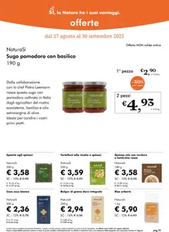 Volantino Natura Sì del 27.08.2025 | Pagina: 25 | Prodotti: Riso, Lenticchie, Pomodoro, Basilico