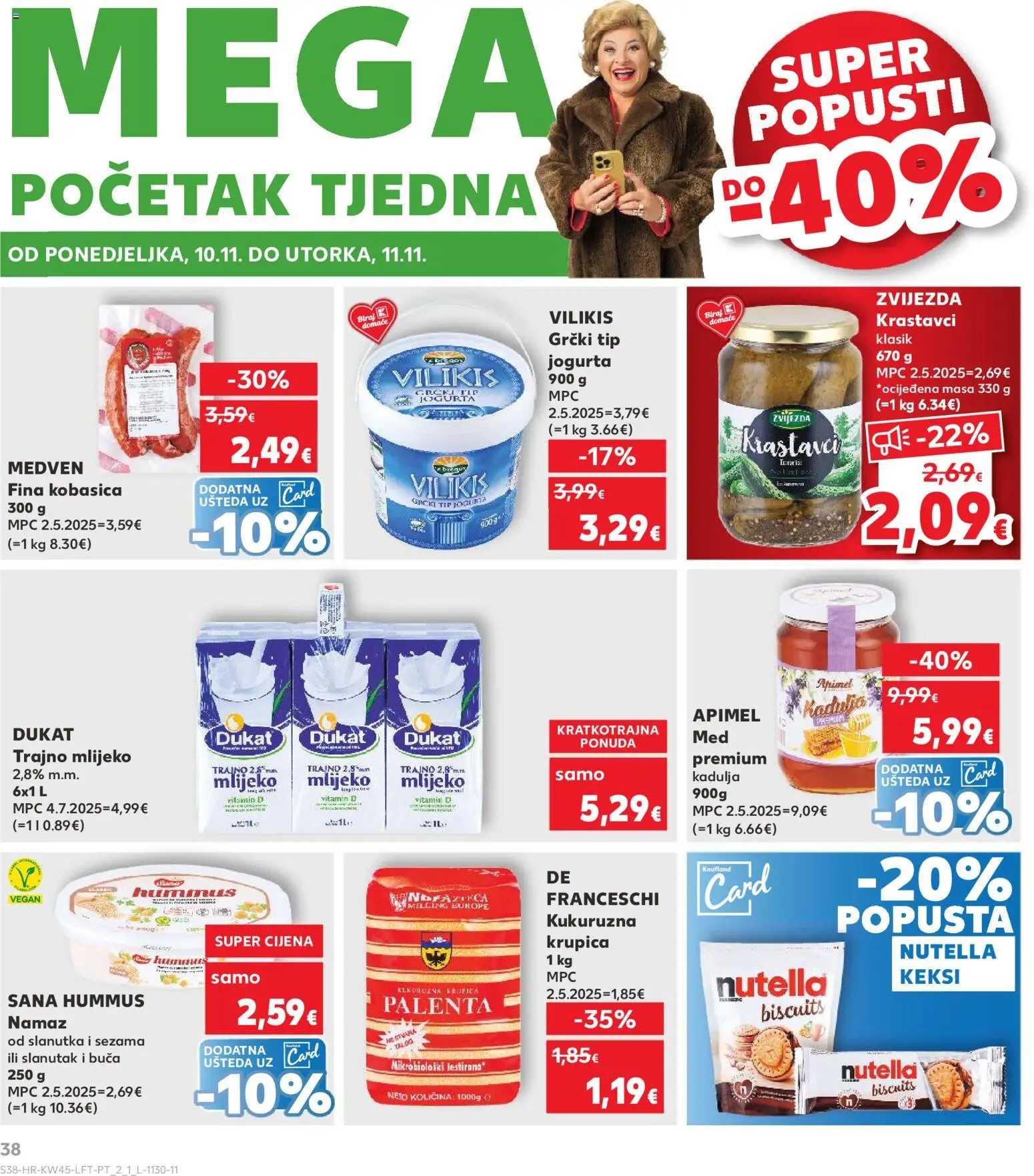 Kaufland katalog | vrijedi od 05.11.2025 | Stranica: 38 | Proizvodi: Med, Keksi, Mlijeko, Palenta