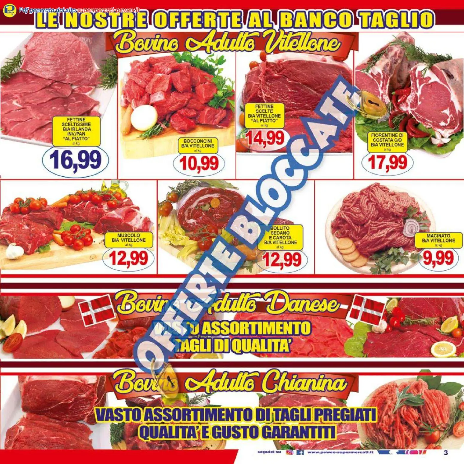 Volantino Pewex del 07.11.2025 | Pagina: 3 | Prodotti: Bovino, Sedano, Piatto, Macinato