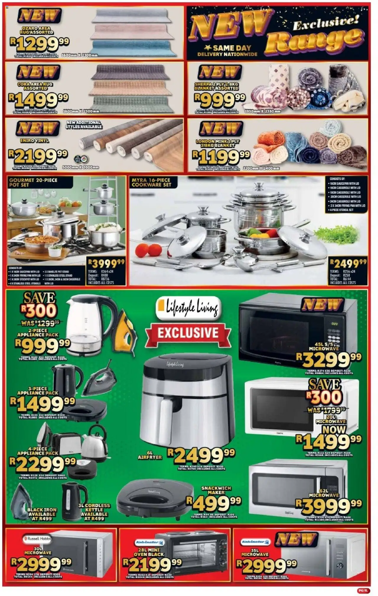 Lewis Stores Specials │ valid from 11.08.2025 | Page: 11 | Products: Rug, Oven, Kettle, Microwave