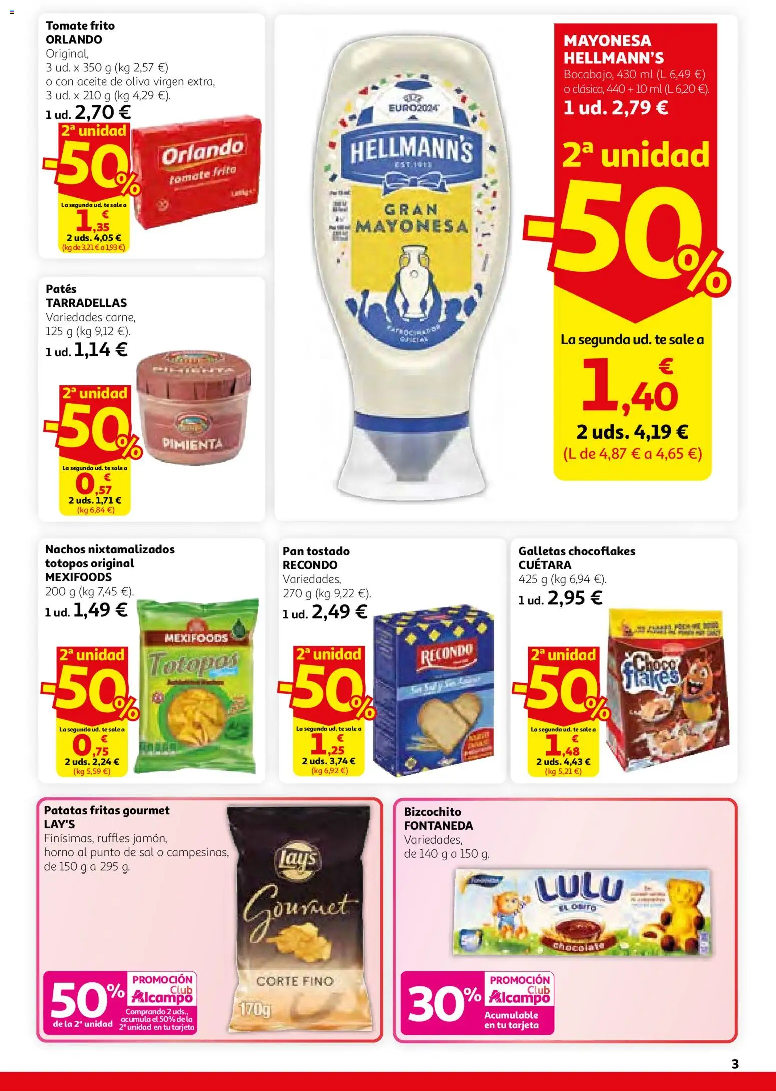 Alcampo - HP Catalán │ válido desde el 26.02.2026 | Página: 3 | Productos: Pan, Té, Galletas, Horno