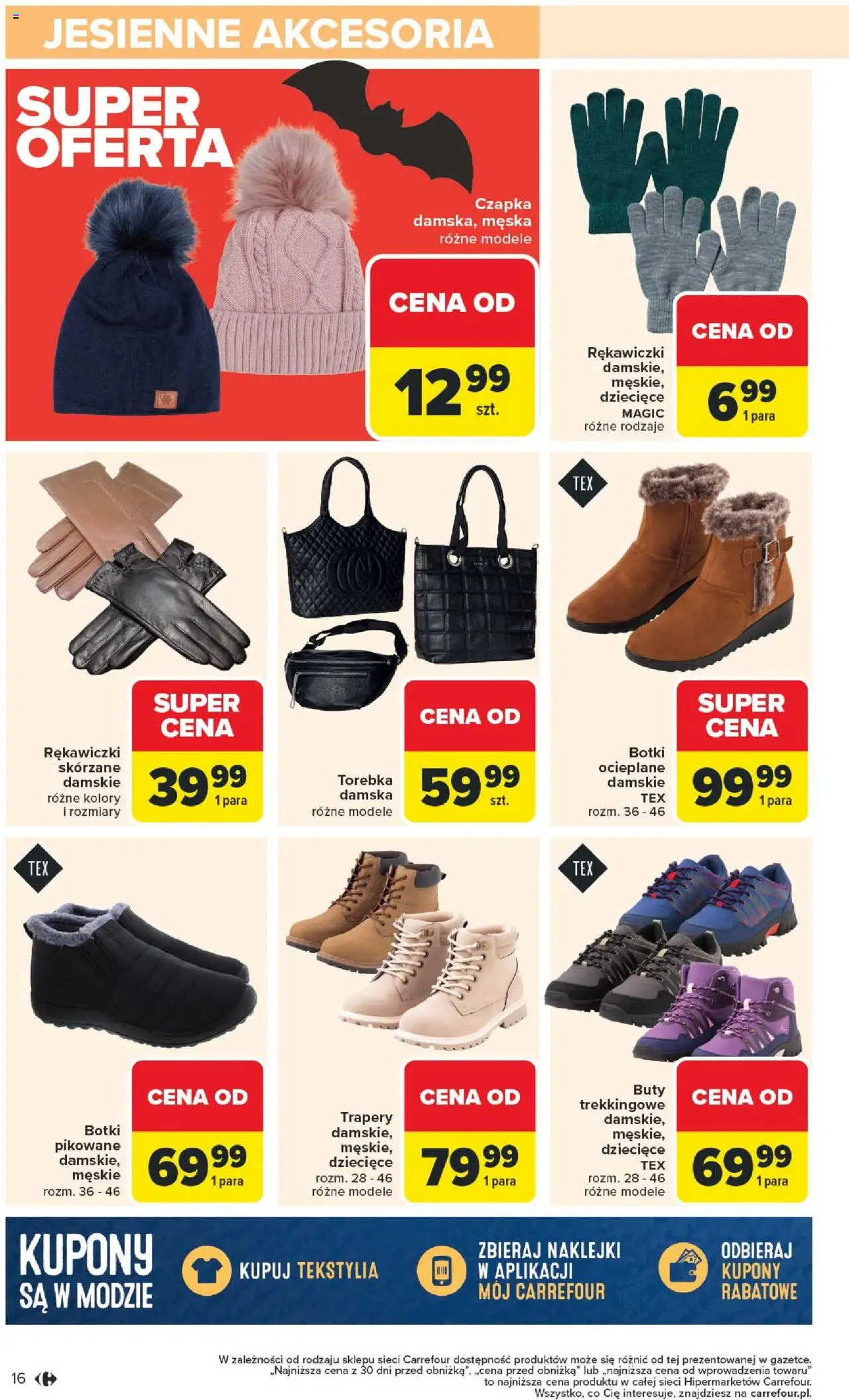 Carrefour Gazetka - Łap okazje od 23.10.2025 | Strona: 16 | Produkty: Torebka, Czapka, Naklejki, Tekstylia