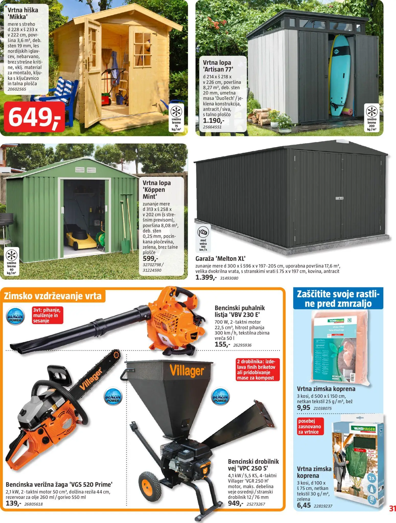 Novi Bauhaus katalog ponudbe – veljaven od 27.11.2025 | Stran: 31 | Izdelki: Verižna žaga, Vrtna hiška, Olje, Zelena