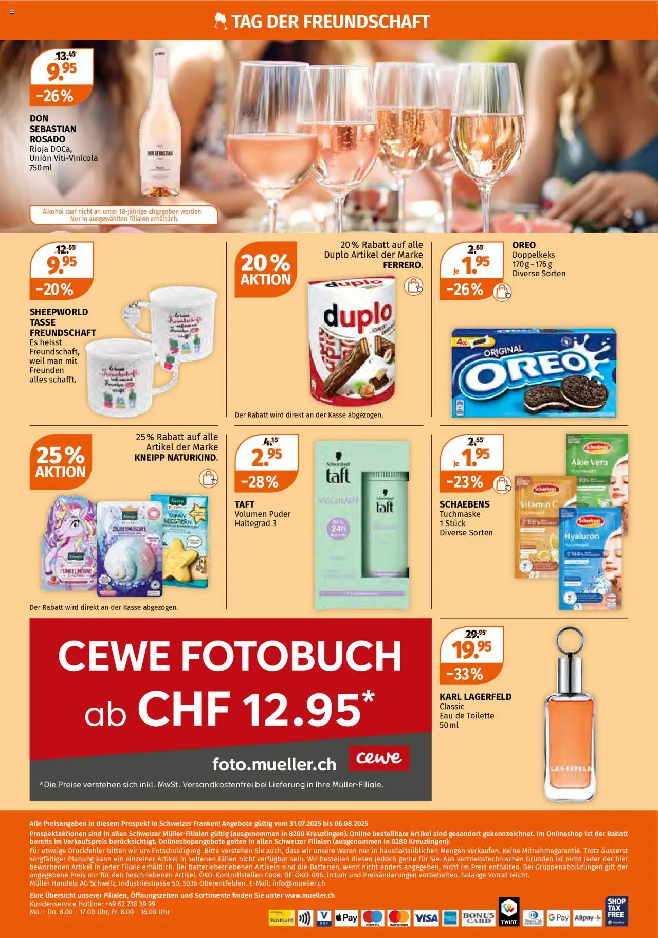Müller Aktionen ab 31.07.2025 | Seite: 24 | Produkte: Toilette, Eau de toilette, Puder, Uhr