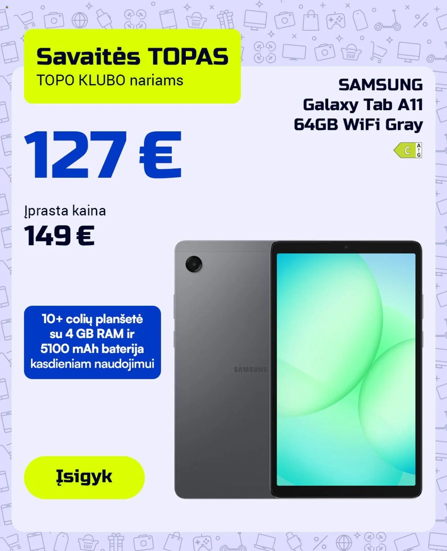 TOPOcentras akcijos nuo 17.03.2026 | Puslapis: 3 | Prekių: Baterija