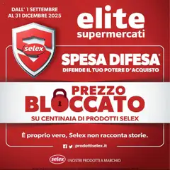 Anteprima del volantino Elite Supermercati Spesa Difesa Selex catalogo valido a partire dal 01.09.2025