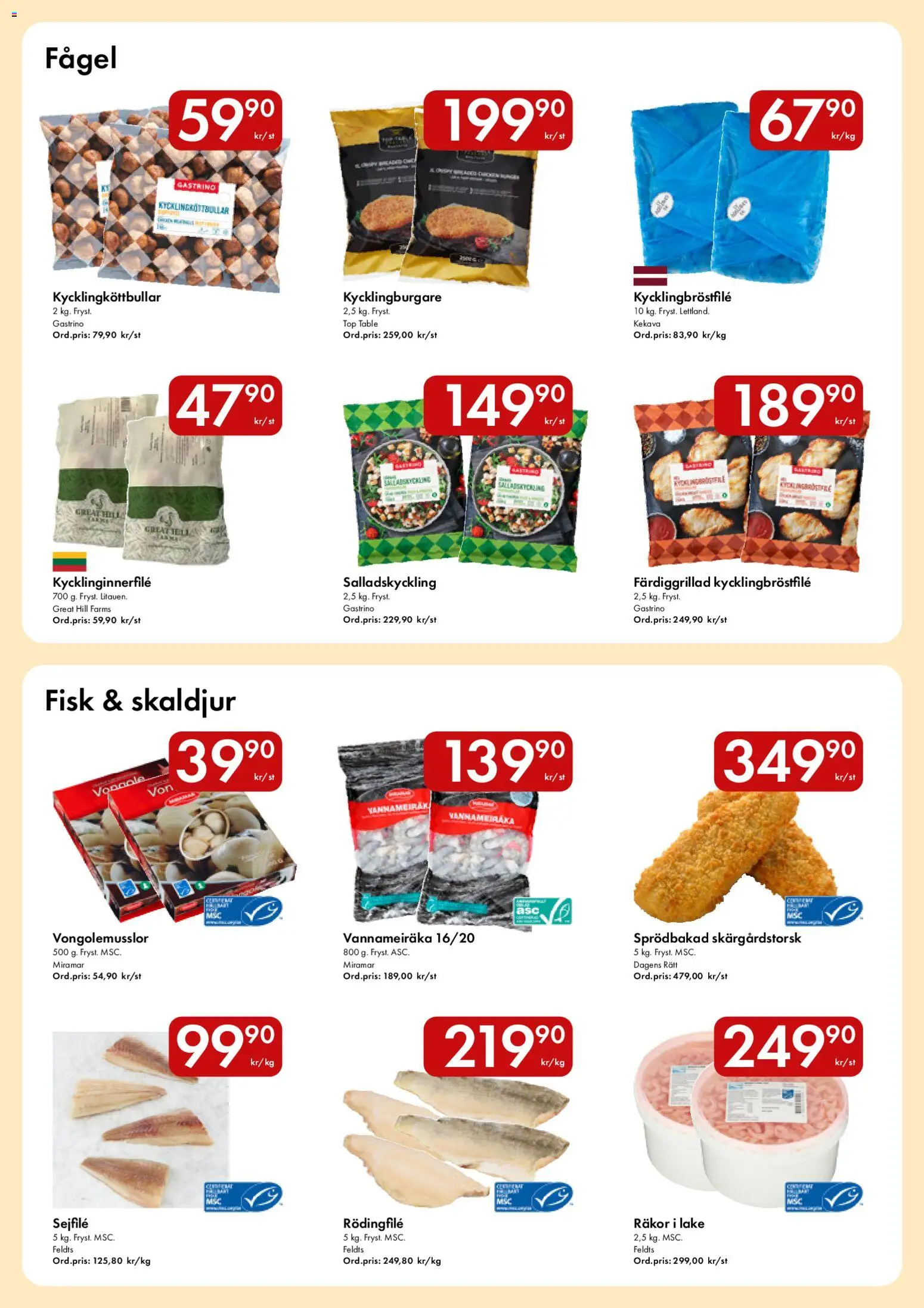 Snabbgross reklamblad aktuell från 20.04.2026 | Sida: 3 | Produkter: Räkor
