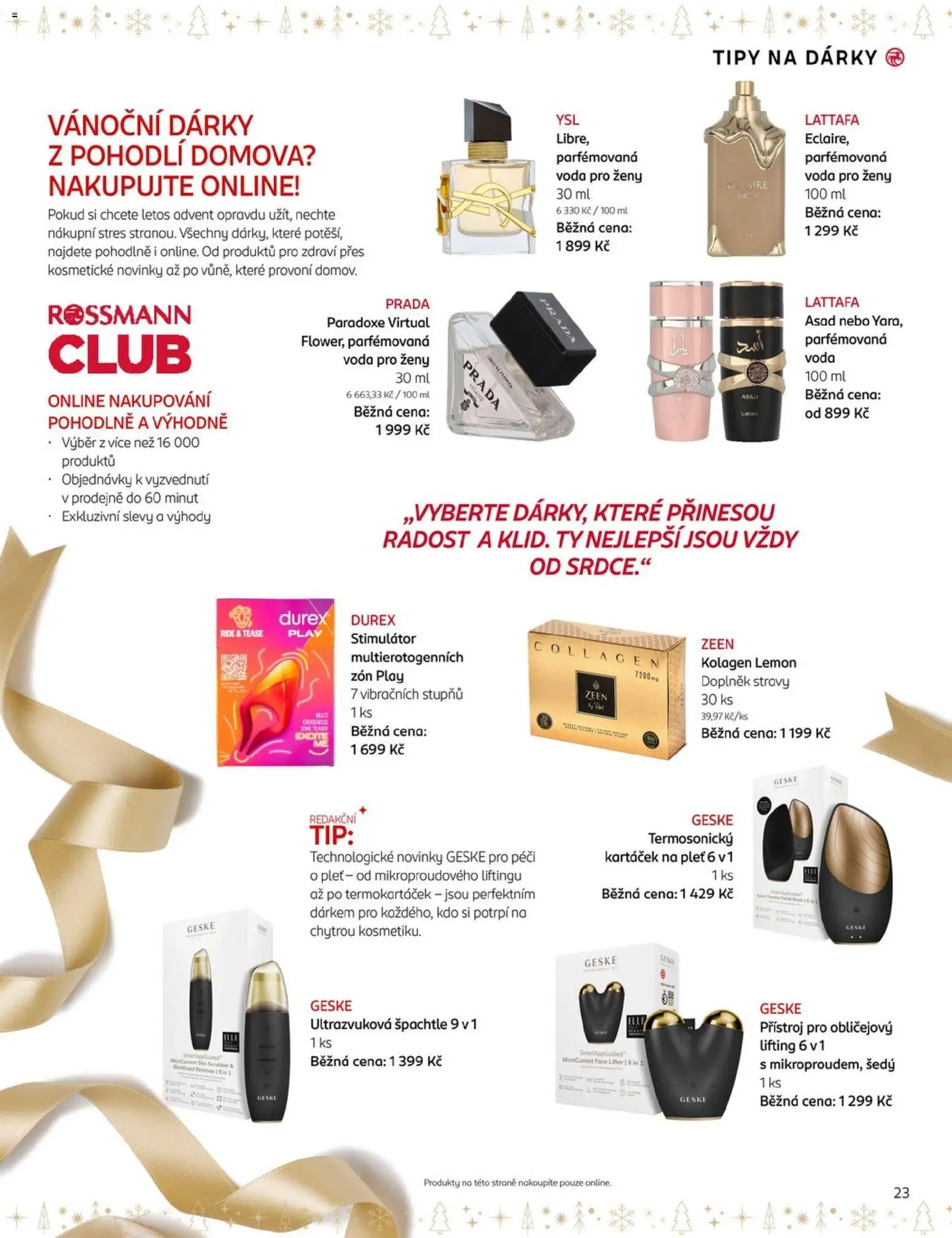 Rossmann magazín od 19.11.2025 | Strana: 23 | Produkty: Špachtle, Voda, Kolagen, Durex