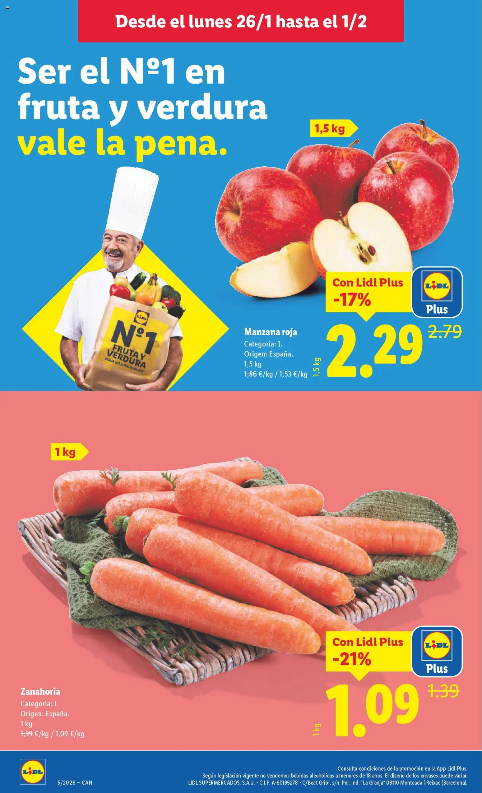 Lidl - Canarias │ válido desde el 26.01.2026 | Página: 4 | Productos: Zanahoria, Manzana, Apple
