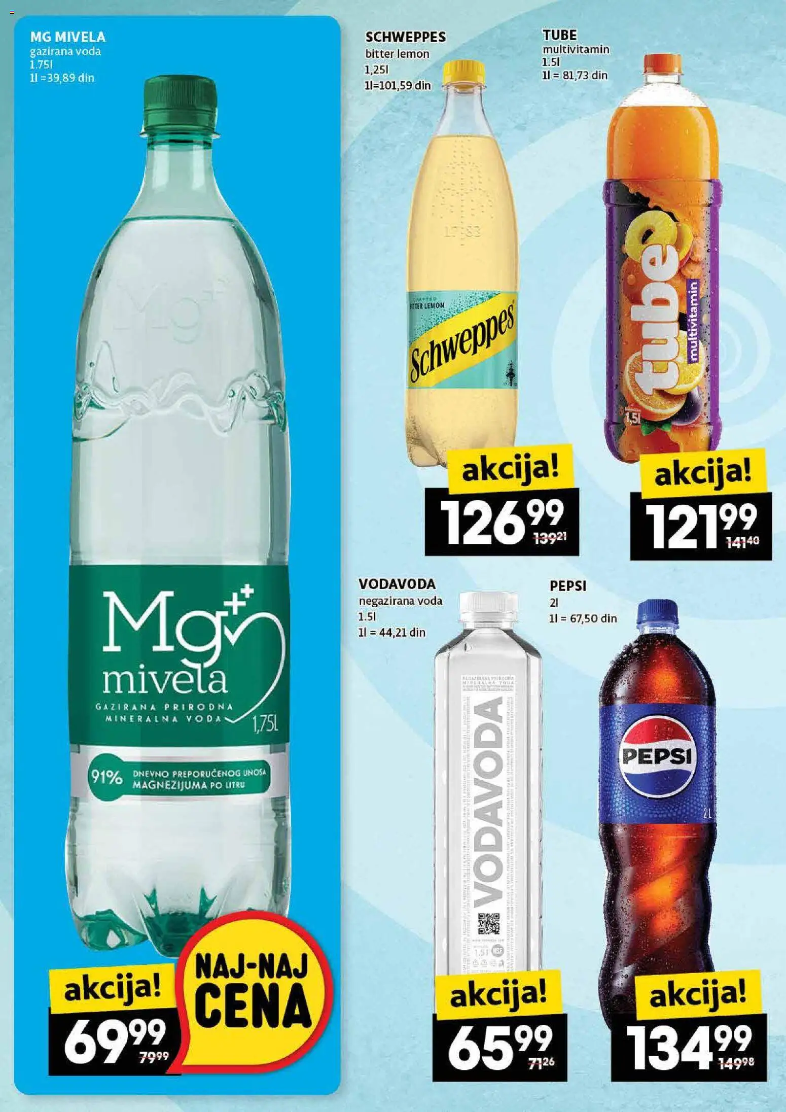 Idea katalog - važi od 27.11.2025 | Strana: 24 | Proizvode: Schweppes, Negazirana voda, Voda, Pepsi