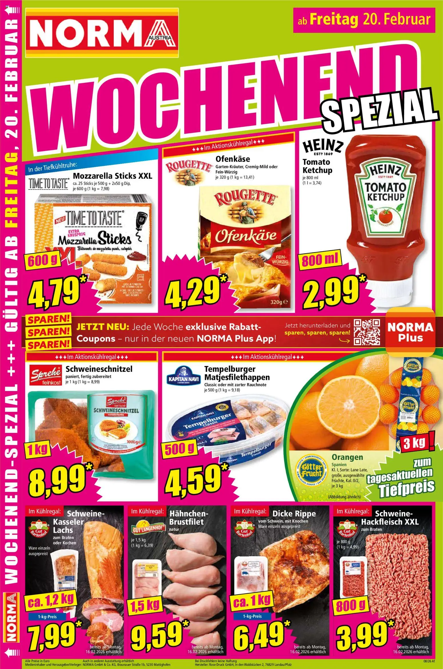 Norma Flugblatt gültig ab 16.02.2026 | Seite: 18 | Produkte: Ketchup, Orangen