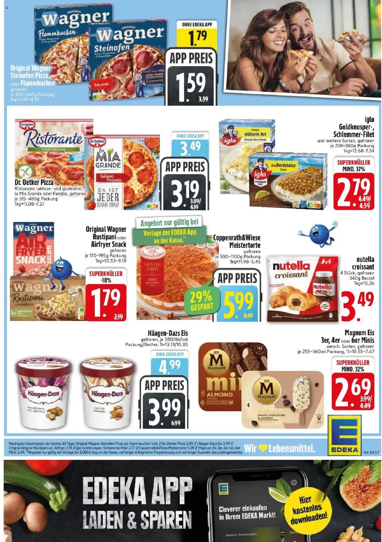 Edeka prospekt Vilgertshofen-Issing	 – gültig ab 28.09.2025 | Seite: 7 | Produkte: Ristorante, Croissant, Pizza, Eis