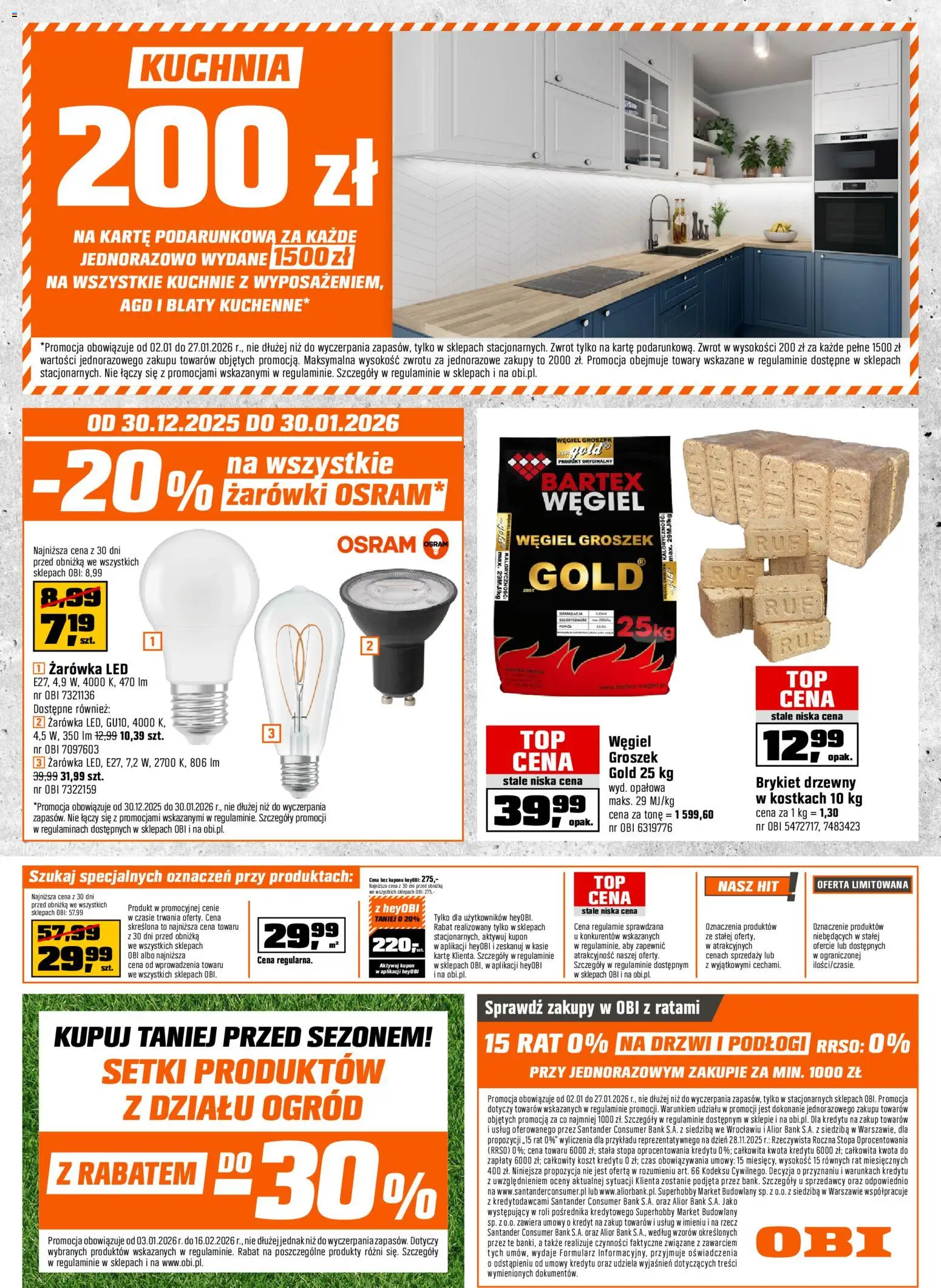 OBI Gazetka od 02.01.2026 | Strona: 12 | Produkty: Groszek, Żarówki
