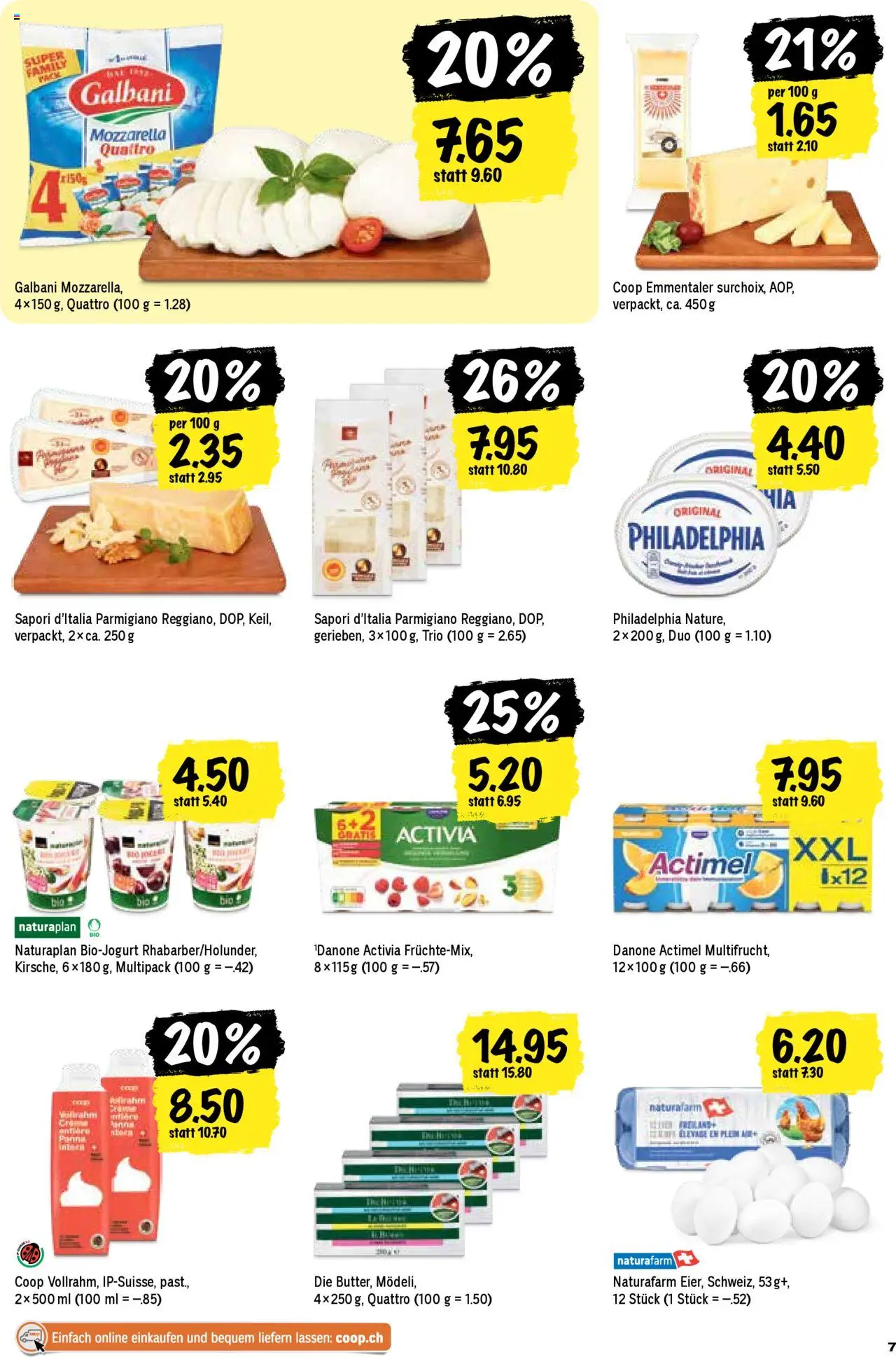 Coop Aktionen ab 14.08.2025 | Seite: 7 | Produkte: Actimel, Butter