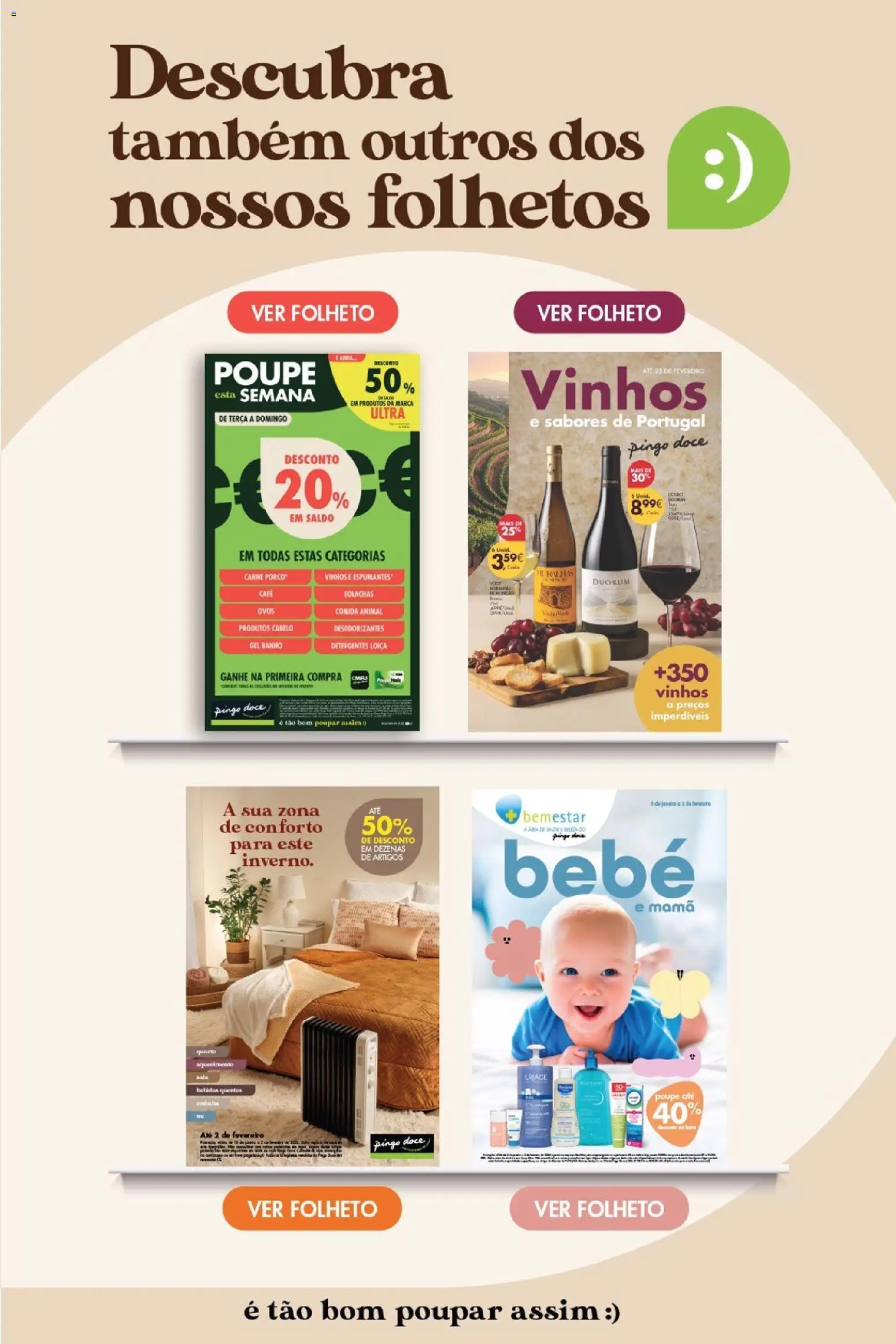 Pingo Doce Poupe este Fim de Semana │ válido de 23.01.2026 | Página: 22 | Produtos: Banho, Ovos, Café, Vinho