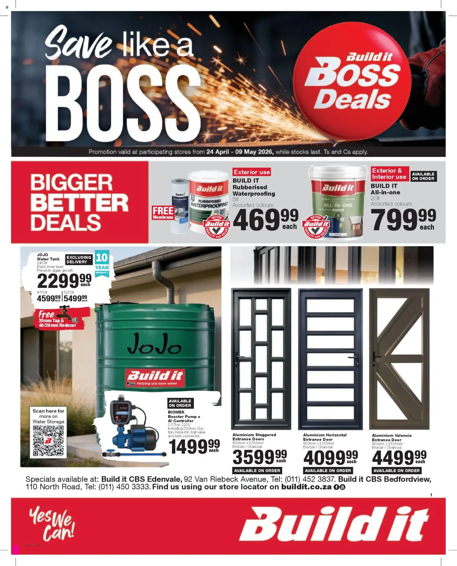 New Build It catalogue – valid from 24.04.2026 | Page: 1 | Products: Connector, Tank, Valve, Tap