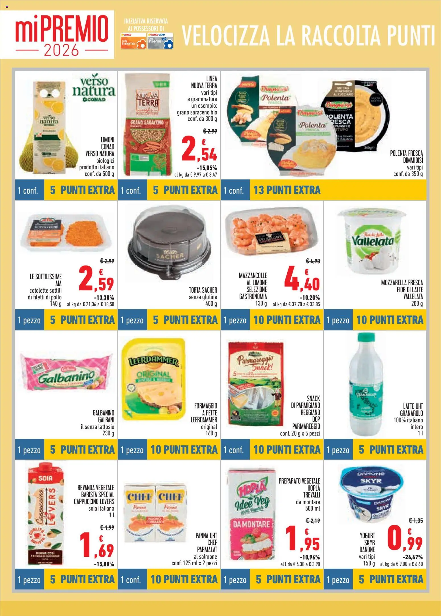 Volantino Conad del 26.02.2026 | Pagina: 4 | Prodotti: Salmone, Formaggio, Limone, Parmigiano