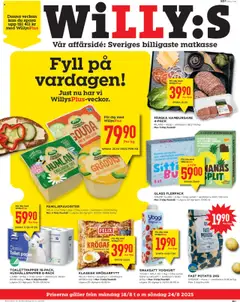 Willys - erbjudanden - Förhandsvisning av reklamblad från butik Willys aktuell från 18.08.2025