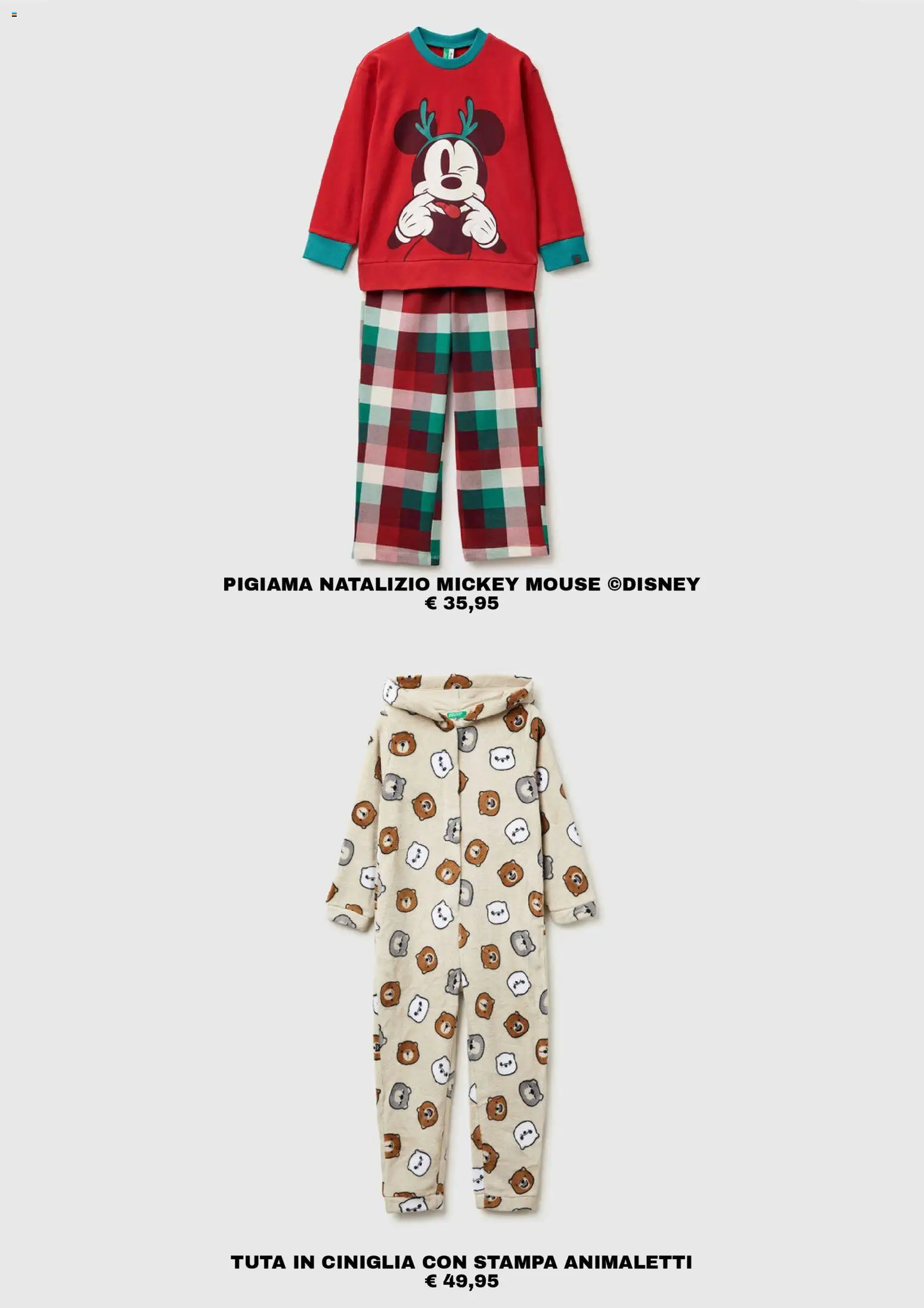 Volantino Benetton del 16.12.2025 | Pagina: 15 | Prodotti: Pigiama, Mouse, Stampa