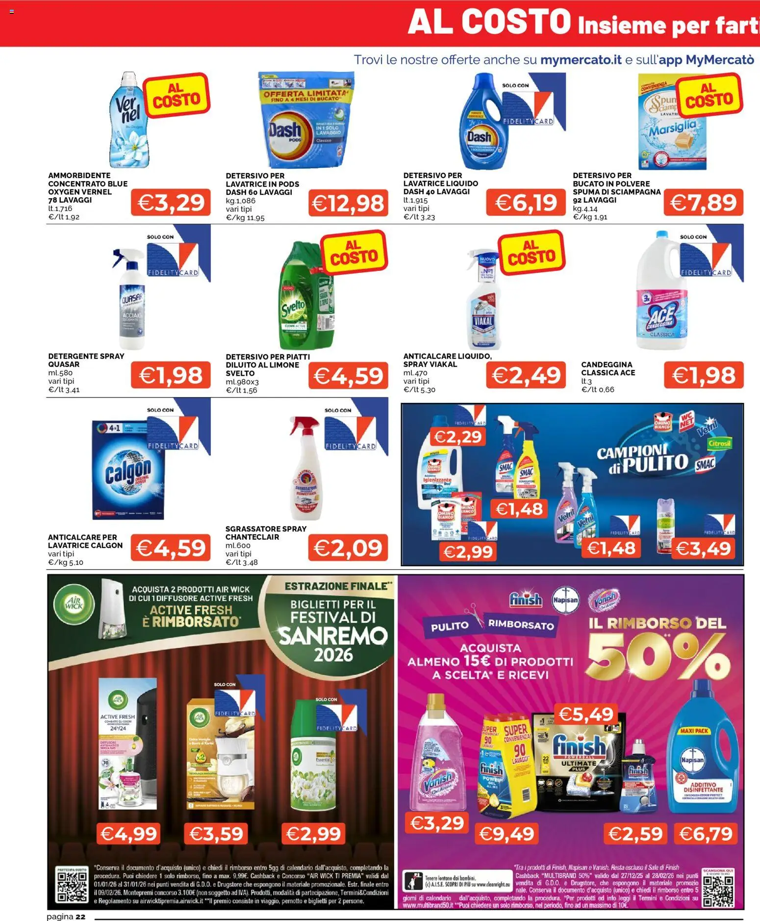 Volantino Mercatò del 07.01.2026 | Pagina: 22 | Prodotti: Candeggina, Sgrassatore, Sale, Limone