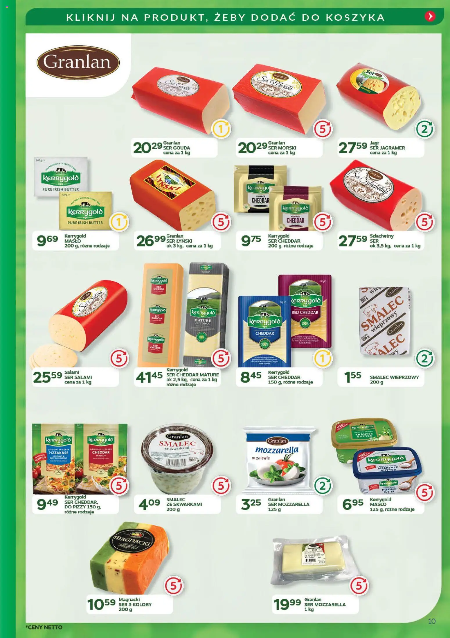 Eurocash Gazetka - Promocje na okrągło od 03.11.2025 | Strona: 10 | Produkty: Masło, Ser, Ser gouda, Ser cheddar